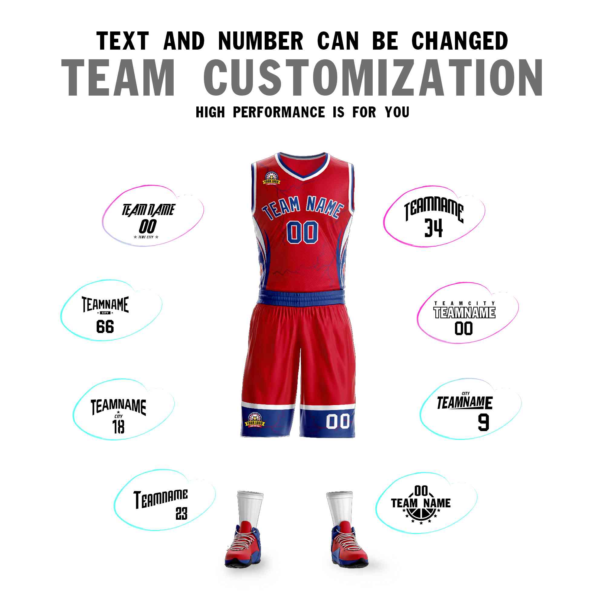 Custom Navy Orange-White Graffiti Pattern kits Lightning Basketball Jersey | KXKSHOP
