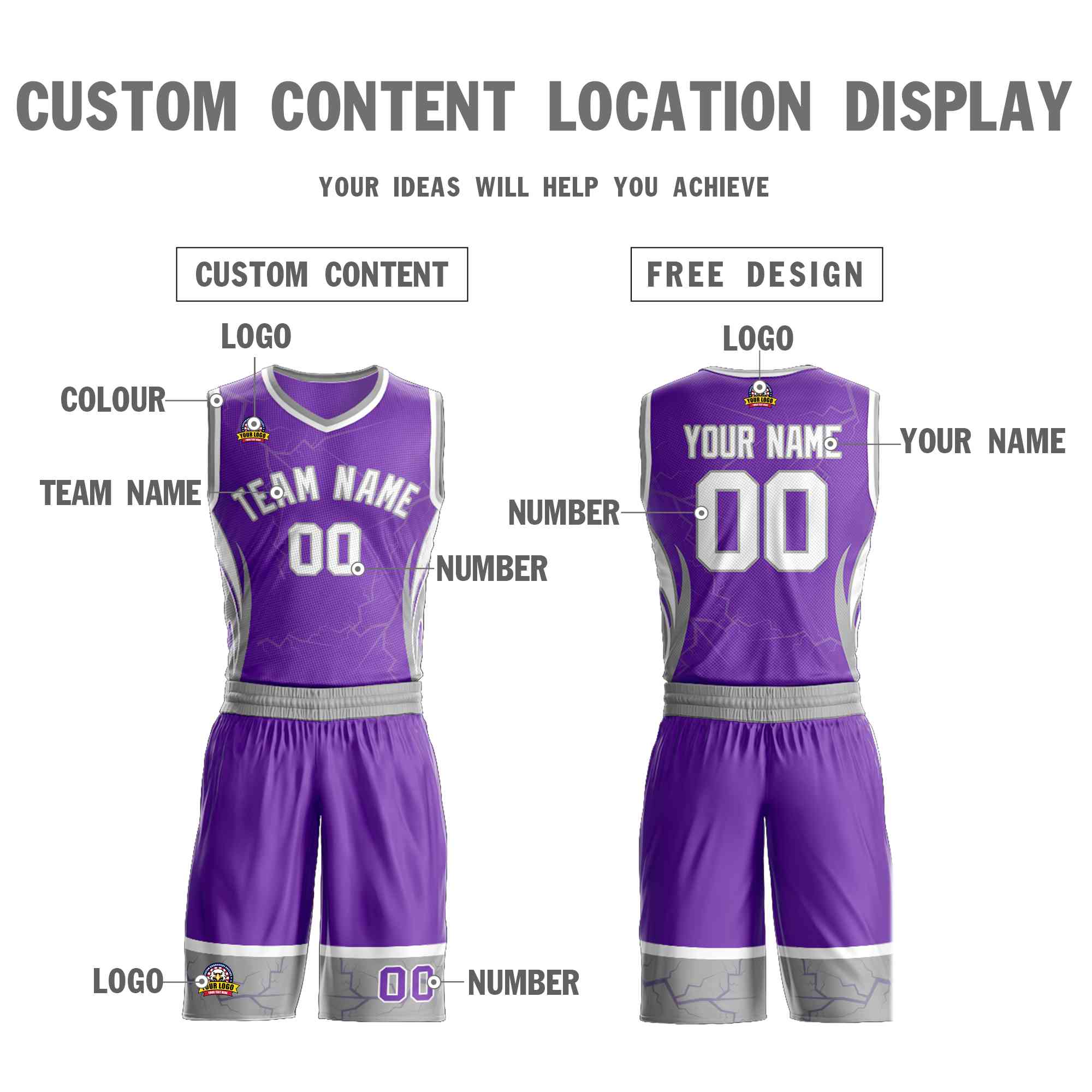 Custom Navy Orange-White Graffiti Pattern kits Lightning Basketball Jersey | KXKSHOP