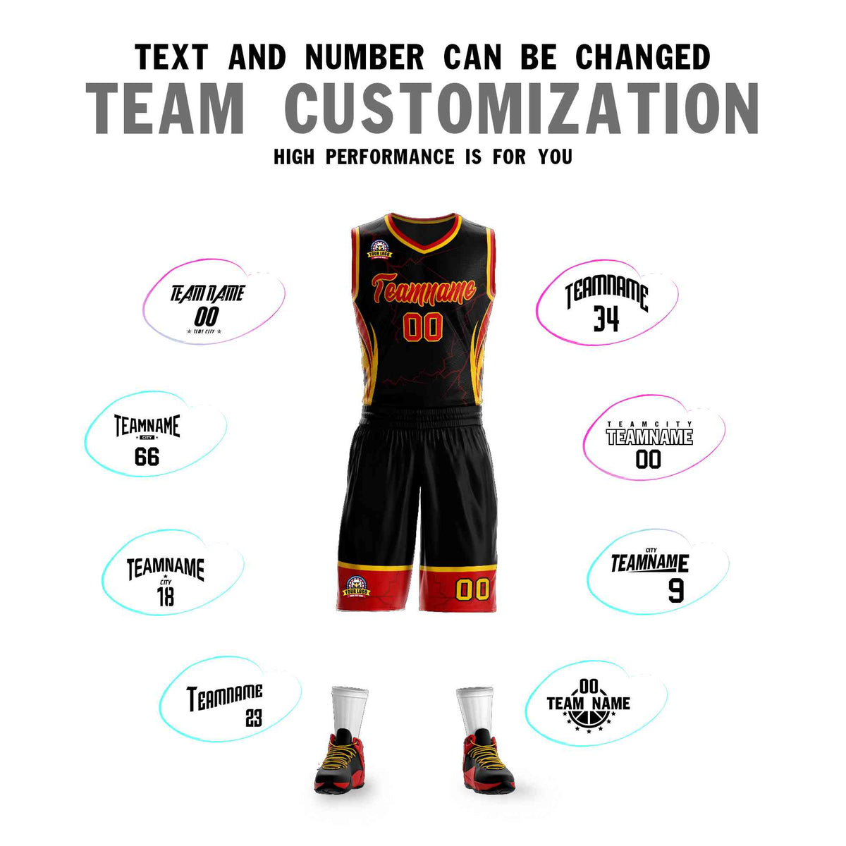 Custom Navy Orange-White Graffiti Pattern kits Lightning Basketball Jersey | KXKSHOP