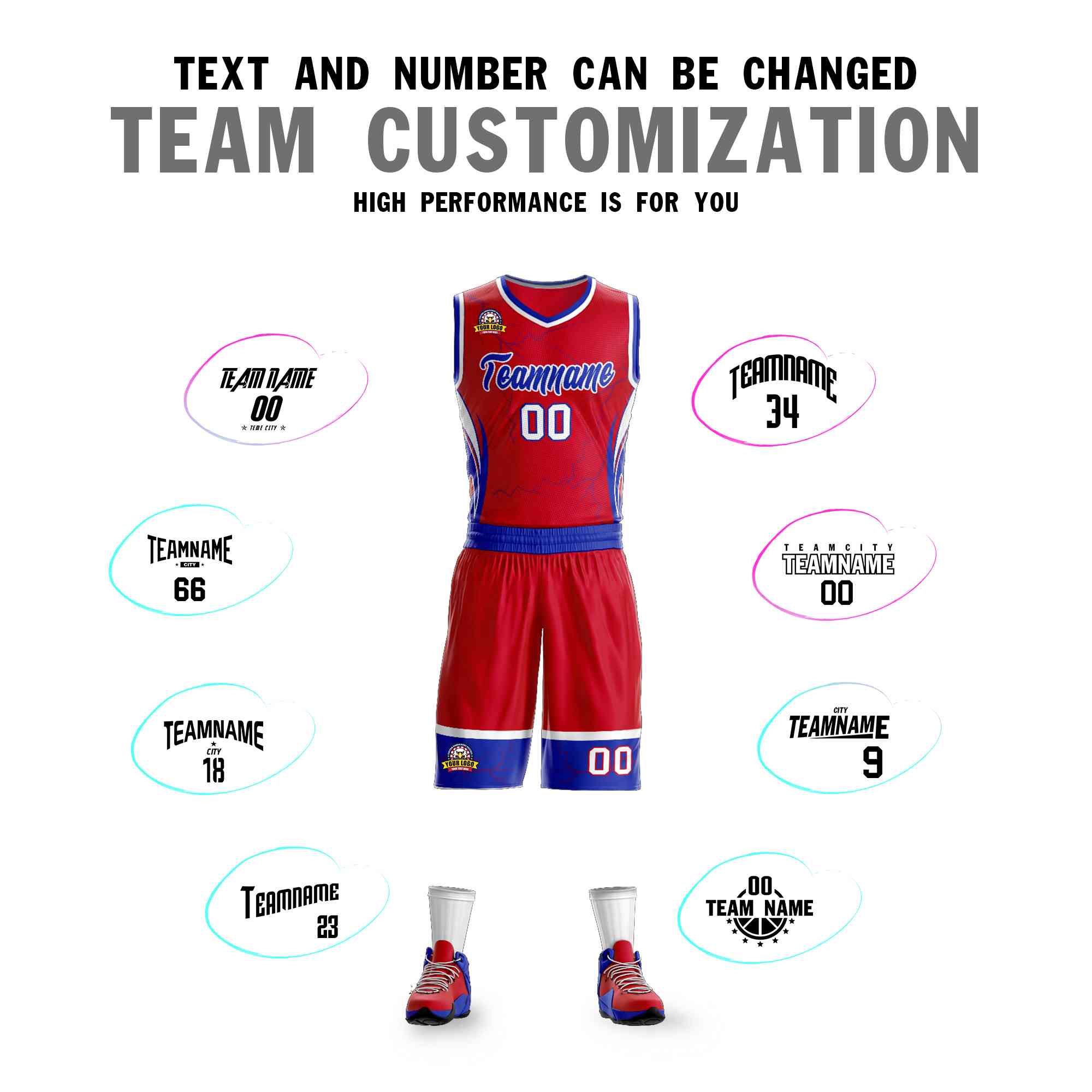 Custom Navy Orange-White Graffiti Pattern kits Lightning Basketball Jersey | KXKSHOP