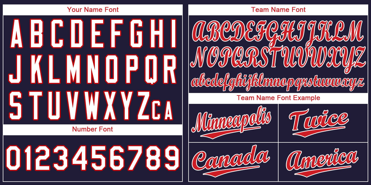 Custom Navy Red-White Classic Style Authentic Baseball Jersey
