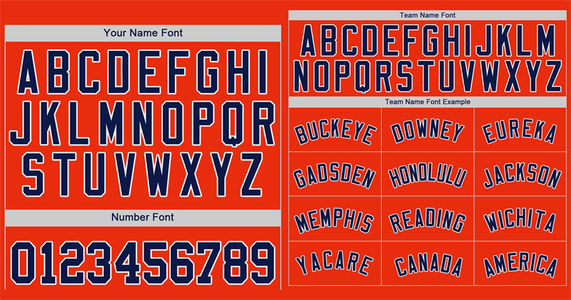 Benutzerdefiniertes orange-marineblau-weißes Bull Classic Style Authentic Baseball-Trikot