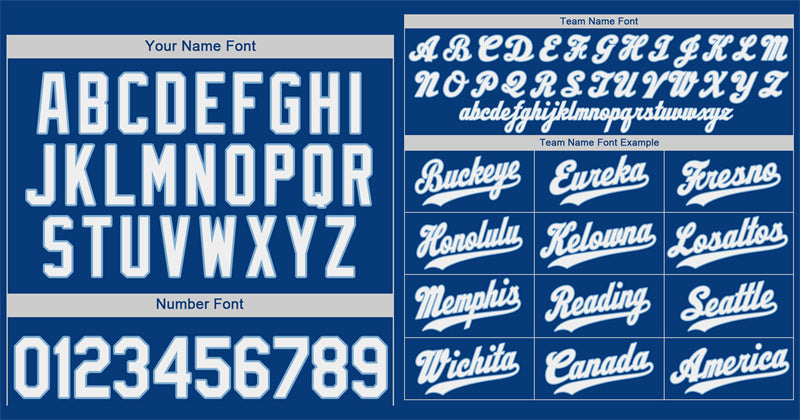 Benutzerdefiniertes authentisches Baseball-Trikot im klassischen Stil in Königsblau-Hellblau