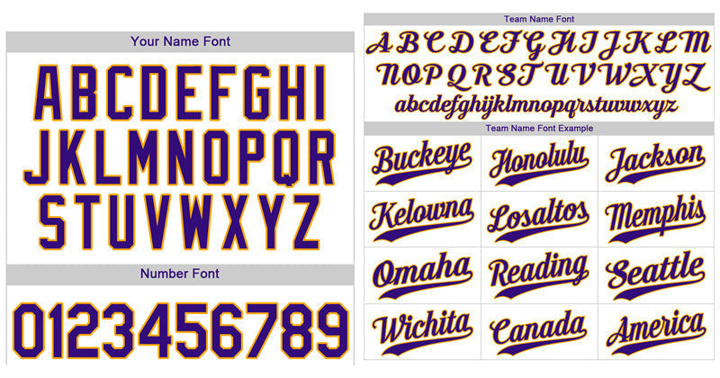 Benutzerdefinierte Weiß Lila-Gold Haken Streifen Mode Authentische Baseball Jersey