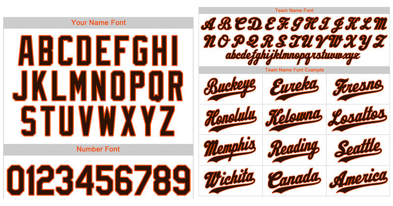 Maillot de baseball authentique à rayures blanches, marron et orange