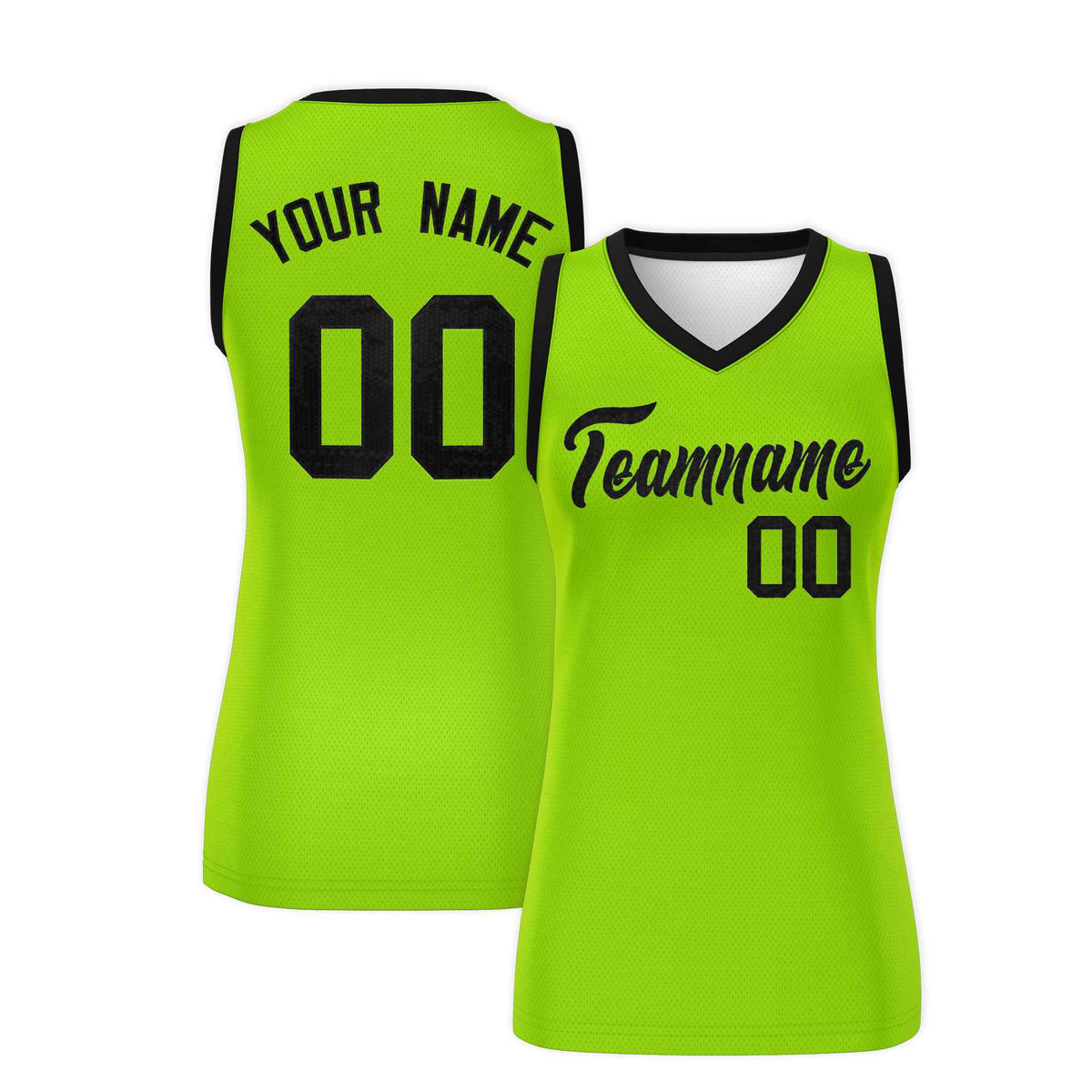 Custom Neon Green Black Women Basketball Jersey Sequined Dress|KXKSHOP