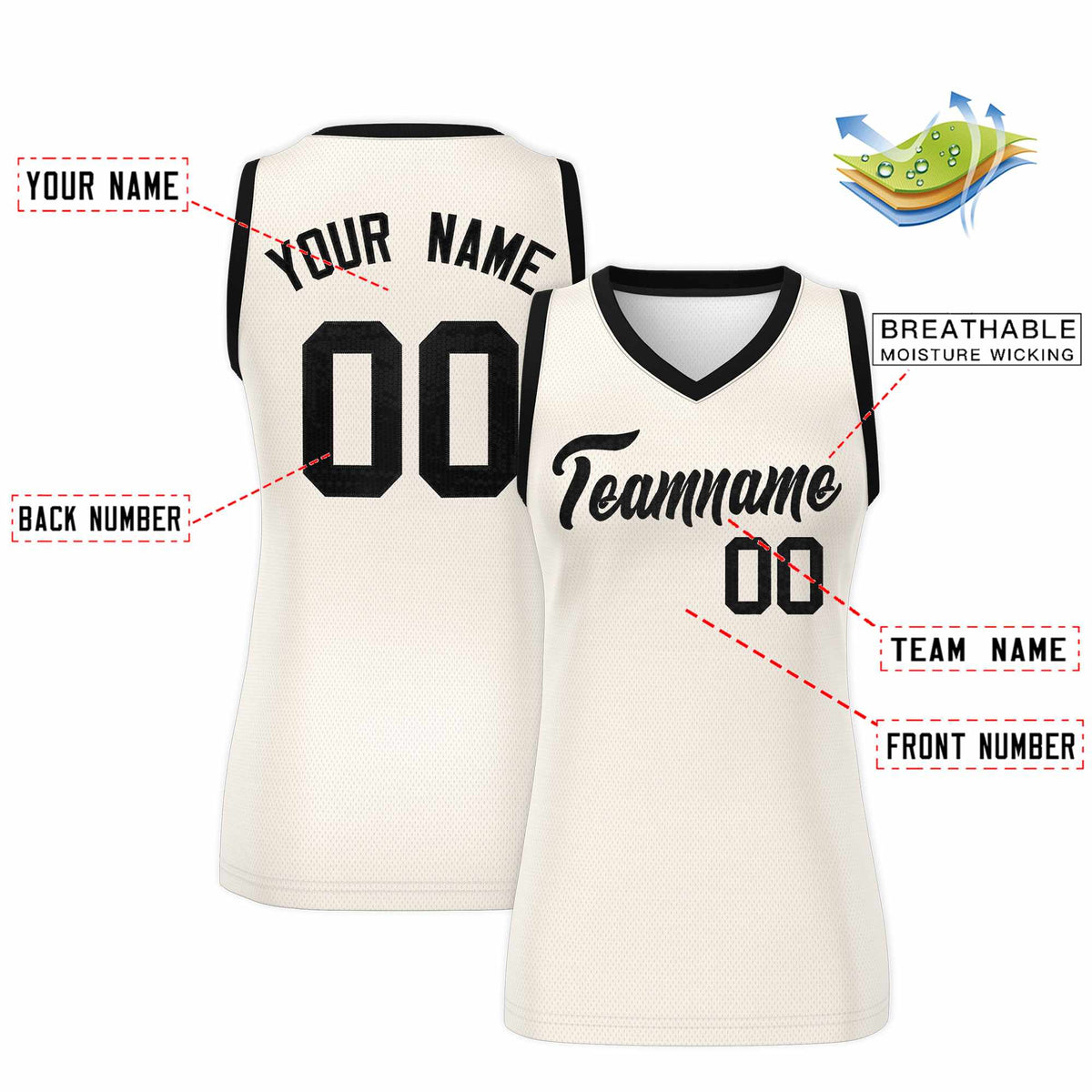 Custom Cream Black Women Basketball Jersey Sequined Dress|KXKSHOP