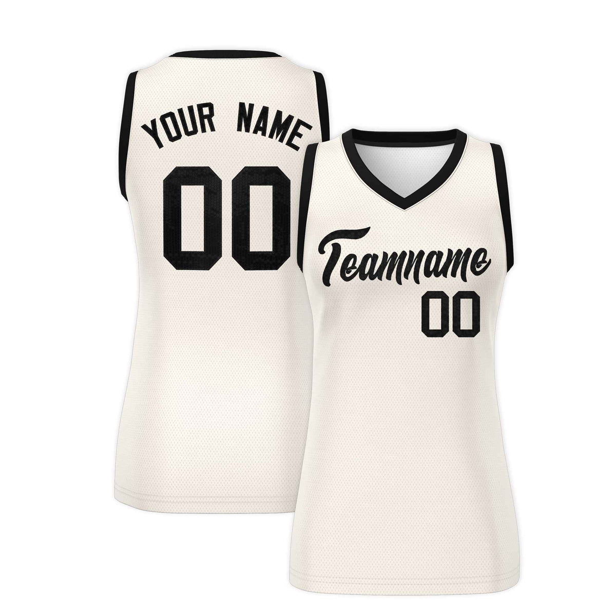 Custom Cream Black Women Basketball Jersey Sequined Dress|KXKSHOP