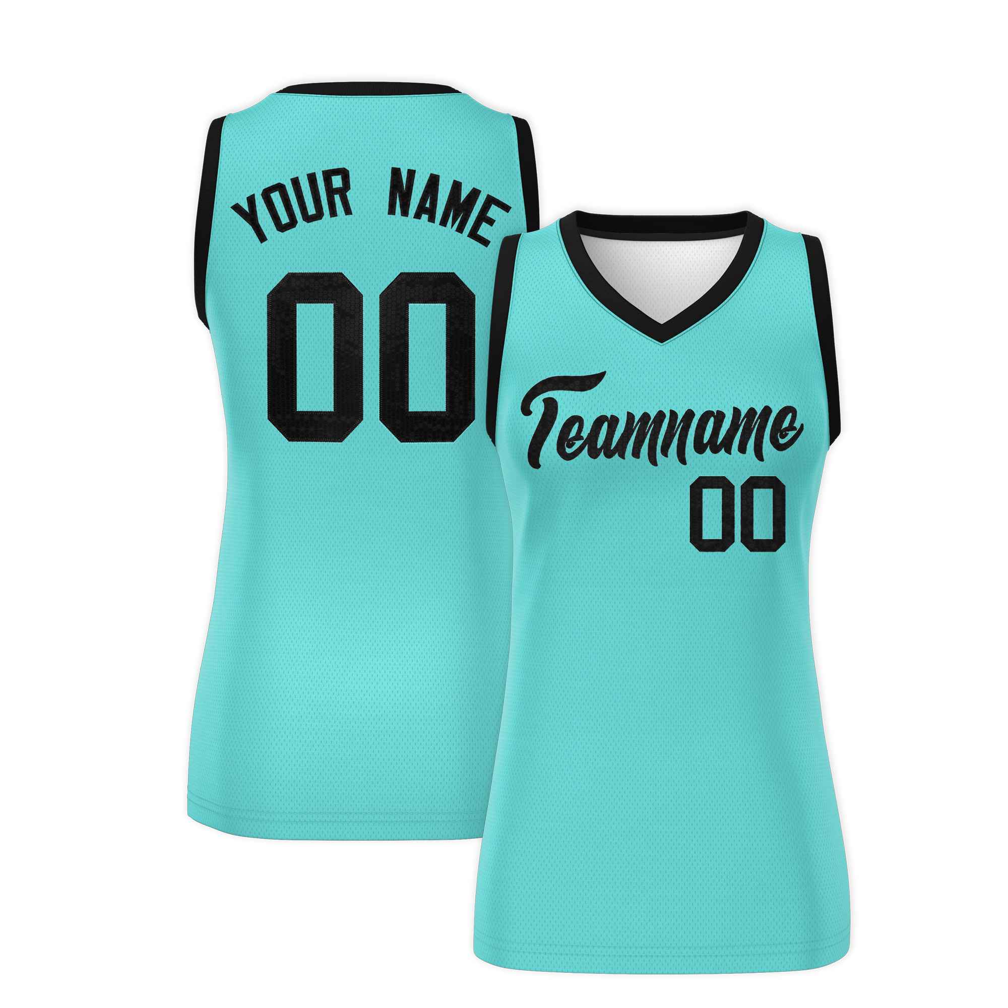 Custom Bright Green Black Women Basketball Jersey Sequined Dress|KXKSHOP
