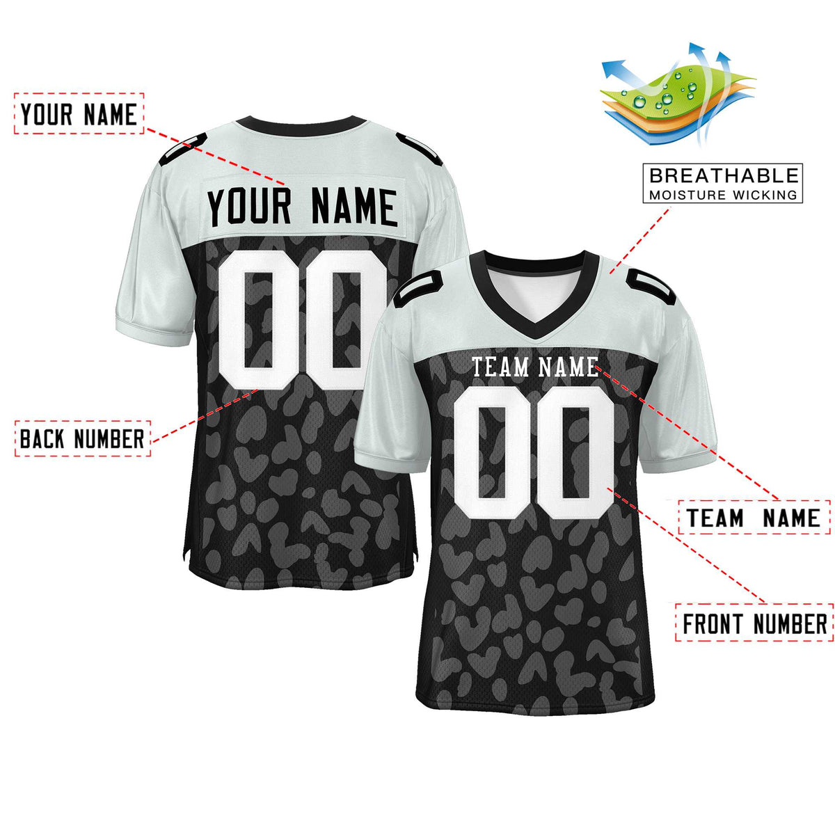 Custom Red Navy-White Classic Style Mesh American Football Jersey | KXKSHOP