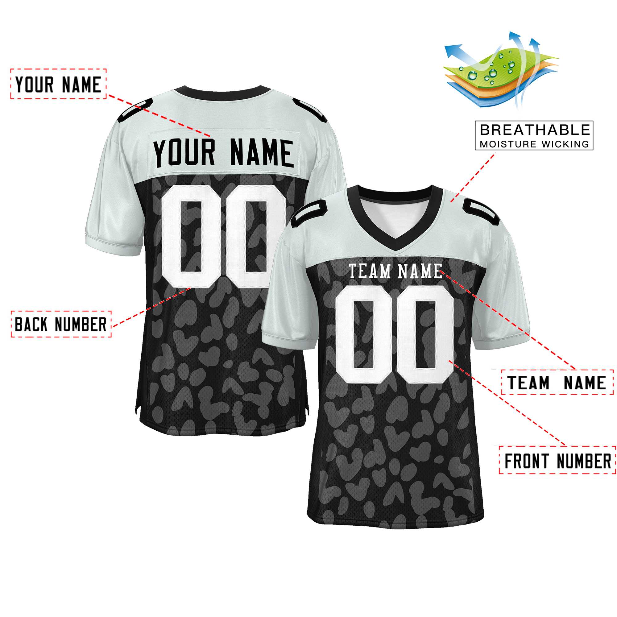 Custom Red Navy-White Classic Style Mesh American Football Jersey | KXKSHOP