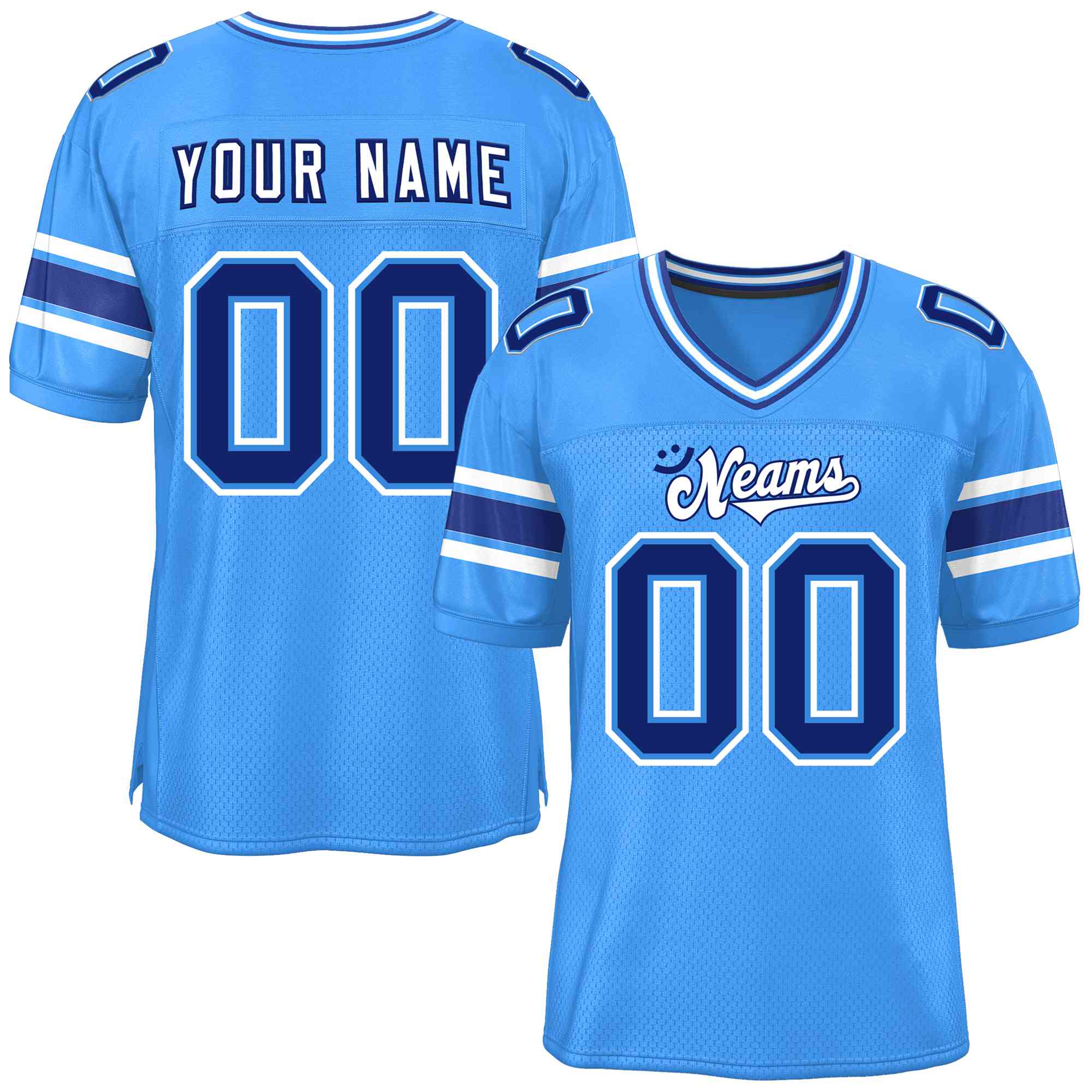 Custom Red Navy-White Classic Style Mesh American Football Jersey | KXKSHOP