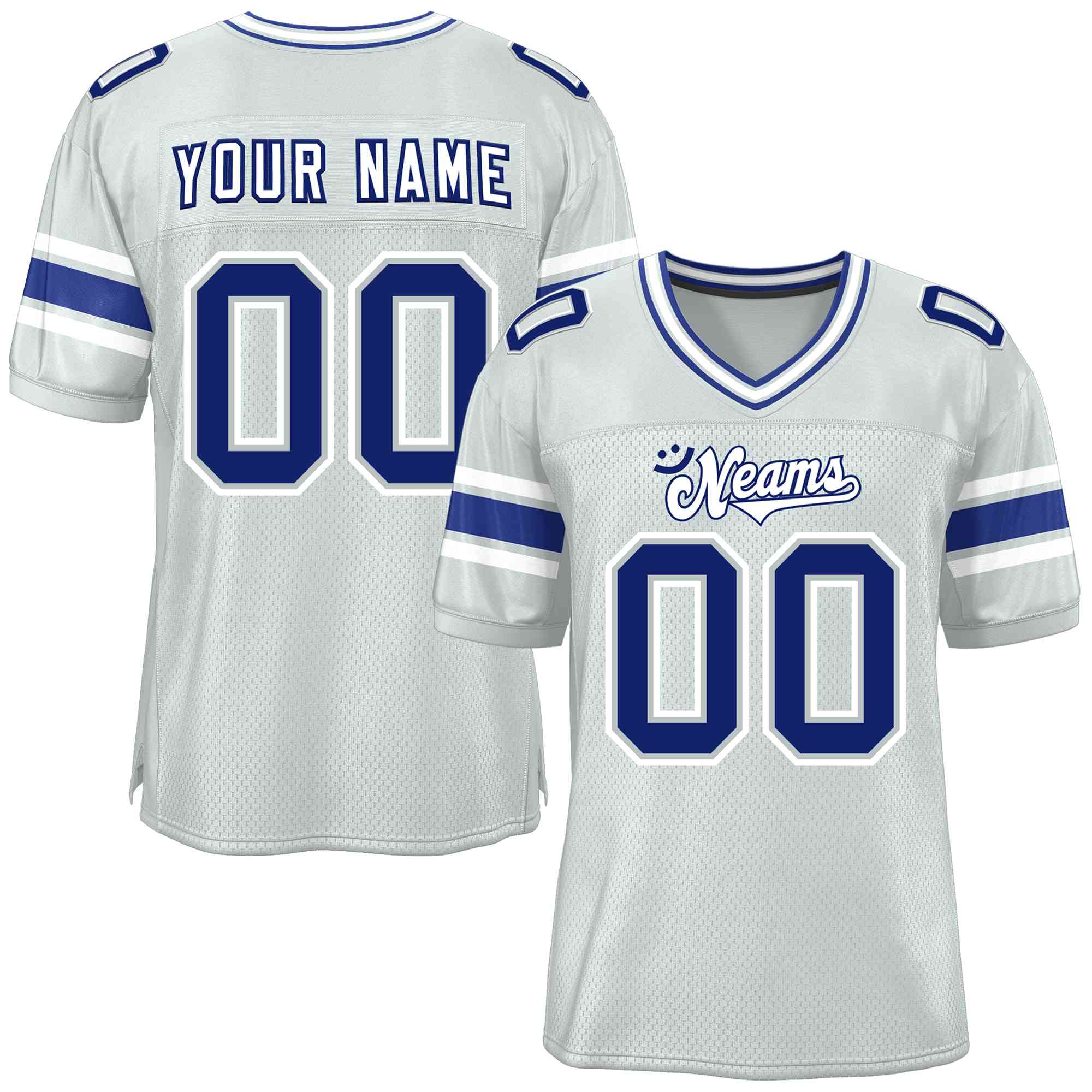 Custom Red Navy-White Classic Style Mesh American Football Jersey | KXKSHOP
