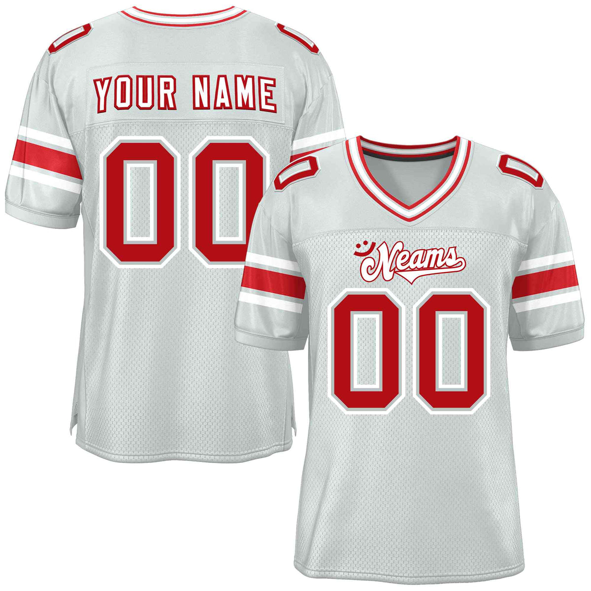 Custom Red Navy-White Classic Style Mesh American Football Jersey | KXKSHOP