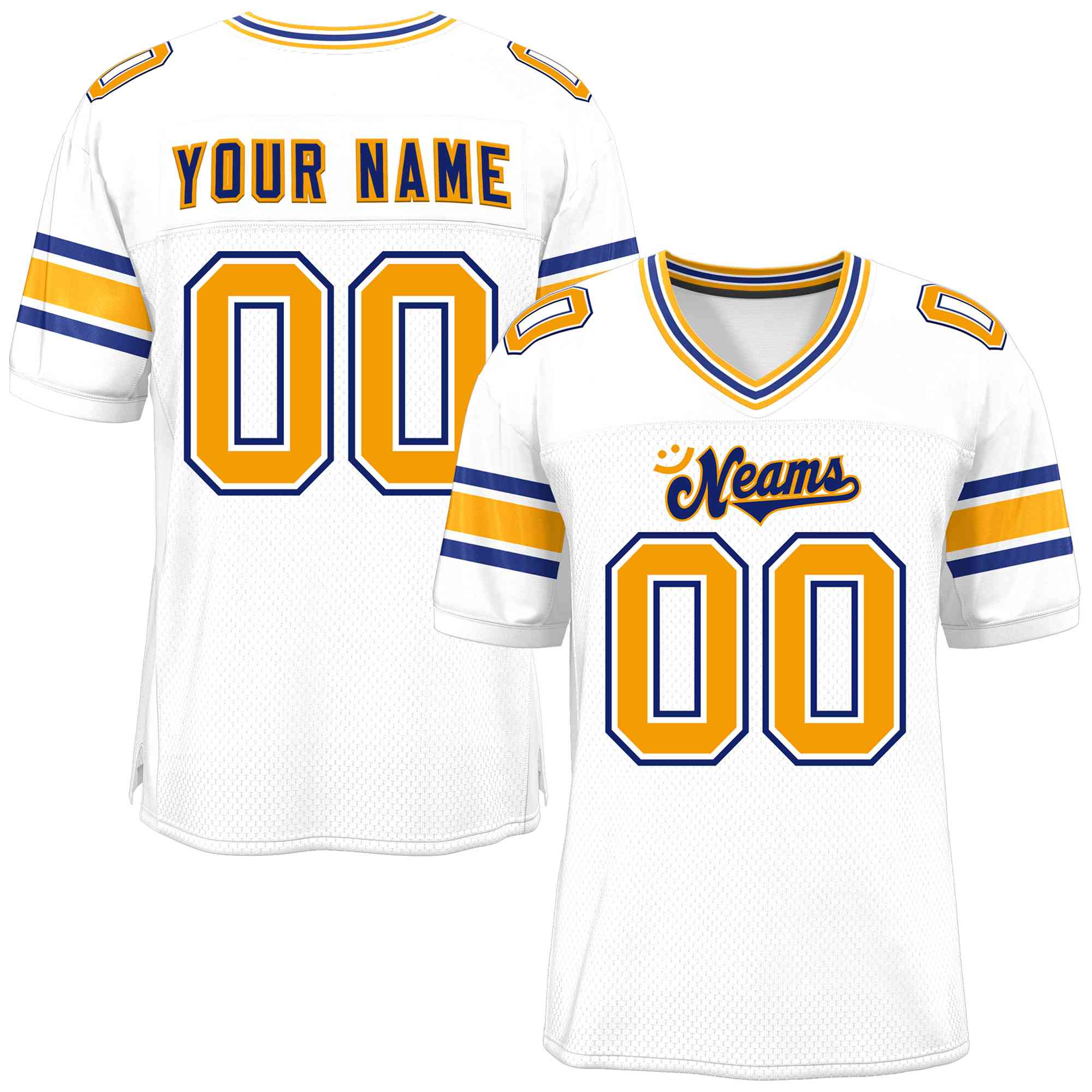 Custom Red Navy-White Classic Style Mesh American Football Jersey | KXKSHOP