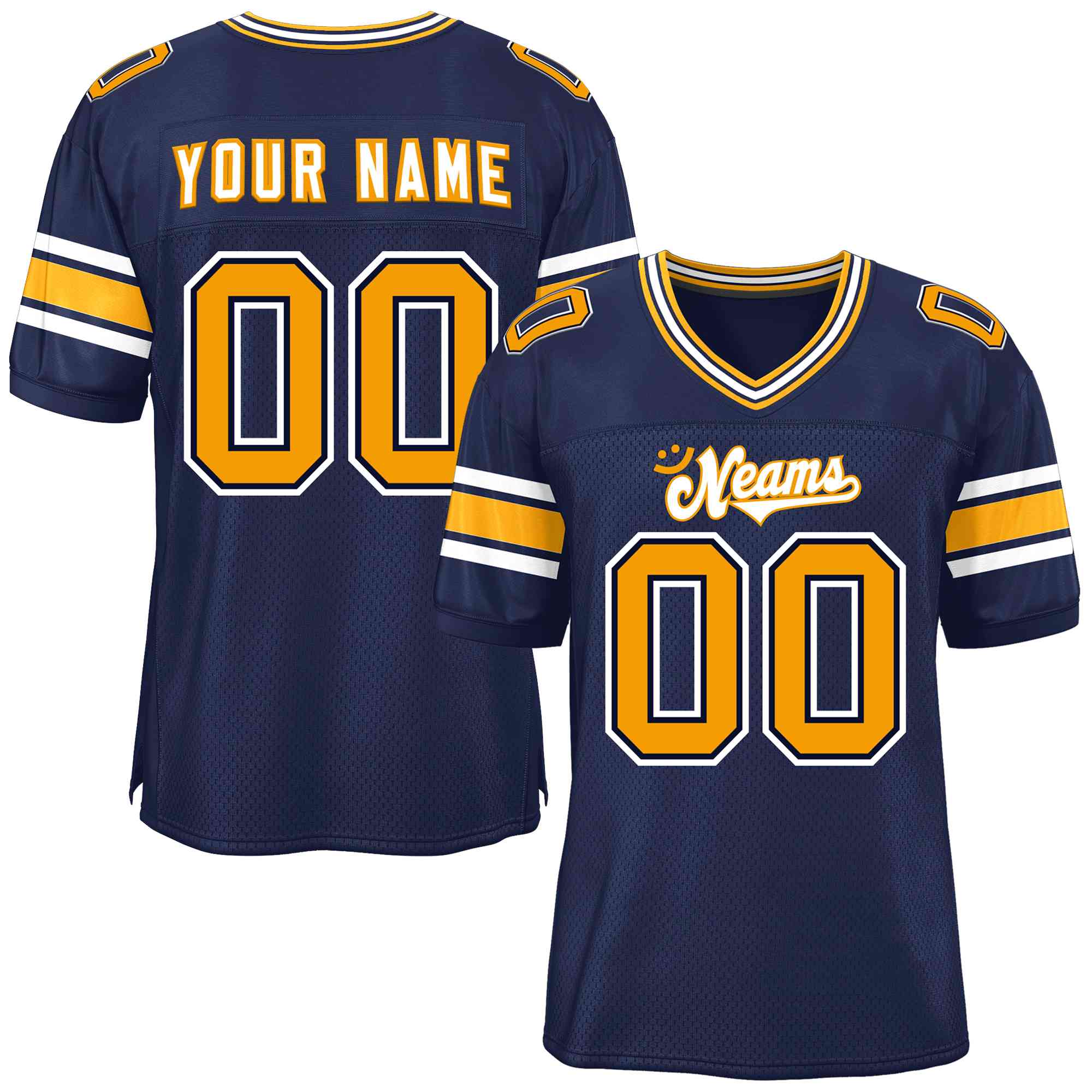 Custom Red Navy-White Classic Style Mesh American Football Jersey | KXKSHOP