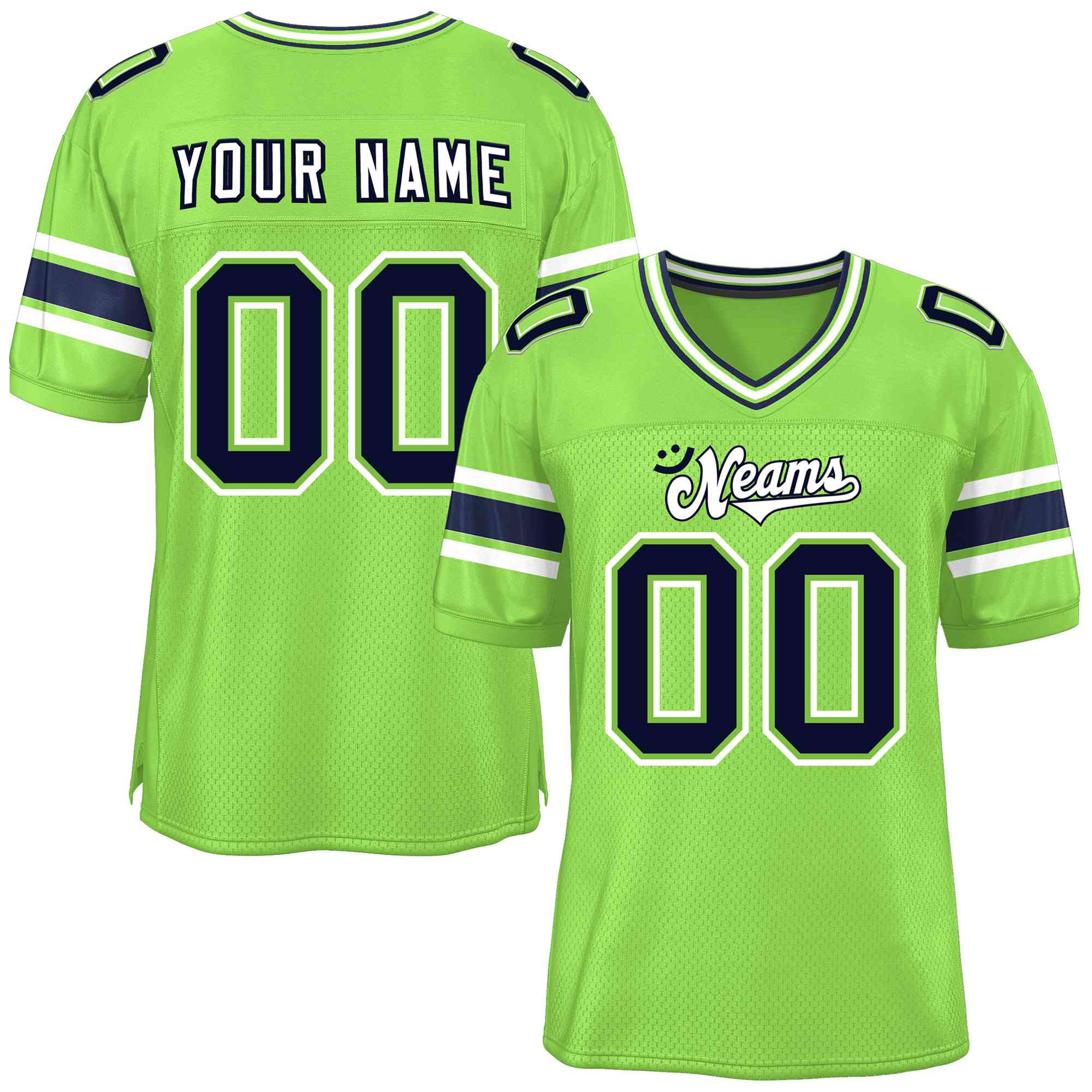 Custom Red Navy-White Classic Style Mesh American Football Jersey | KXKSHOP
