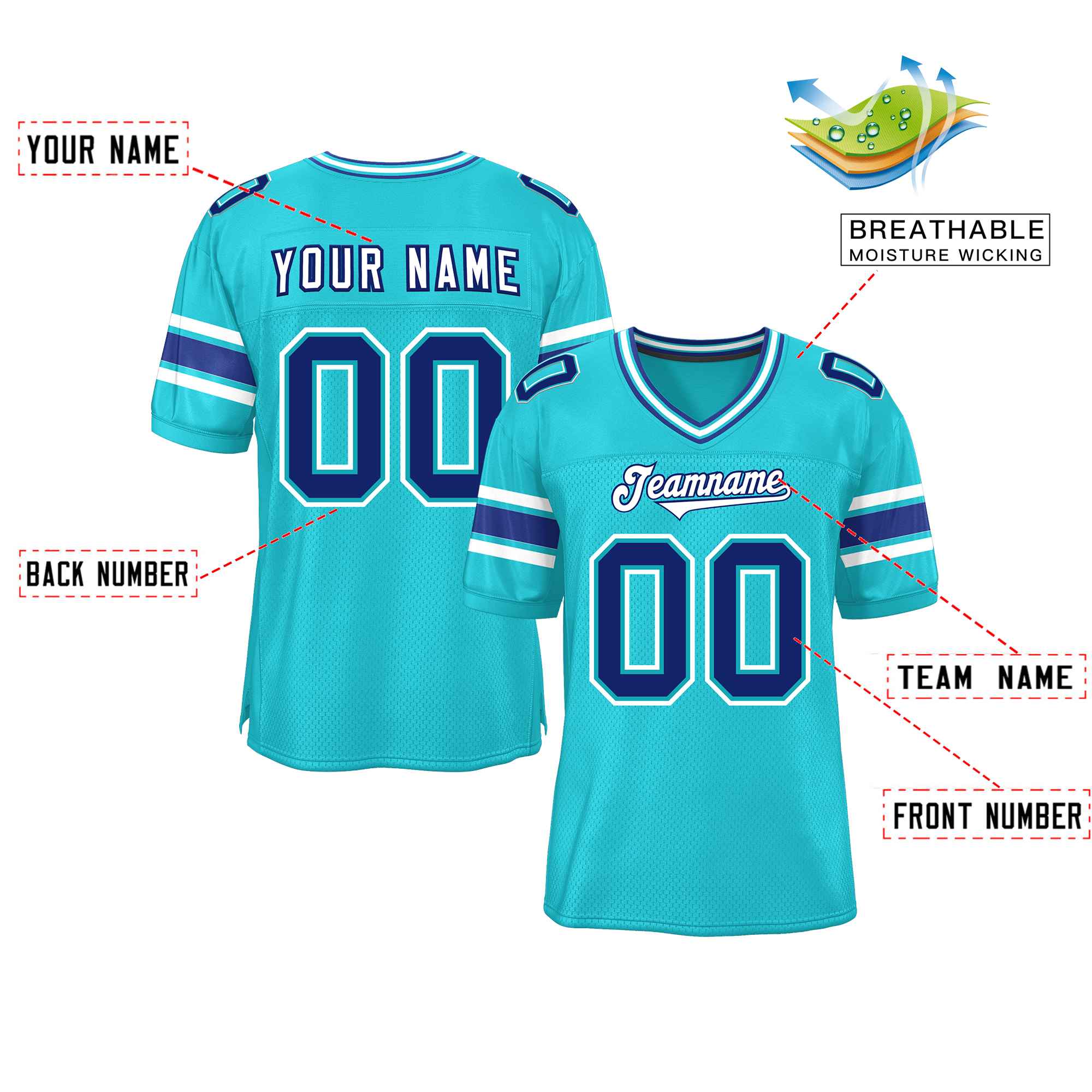 Custom Red Navy-White Classic Style Mesh American Football Jersey | KXKSHOP