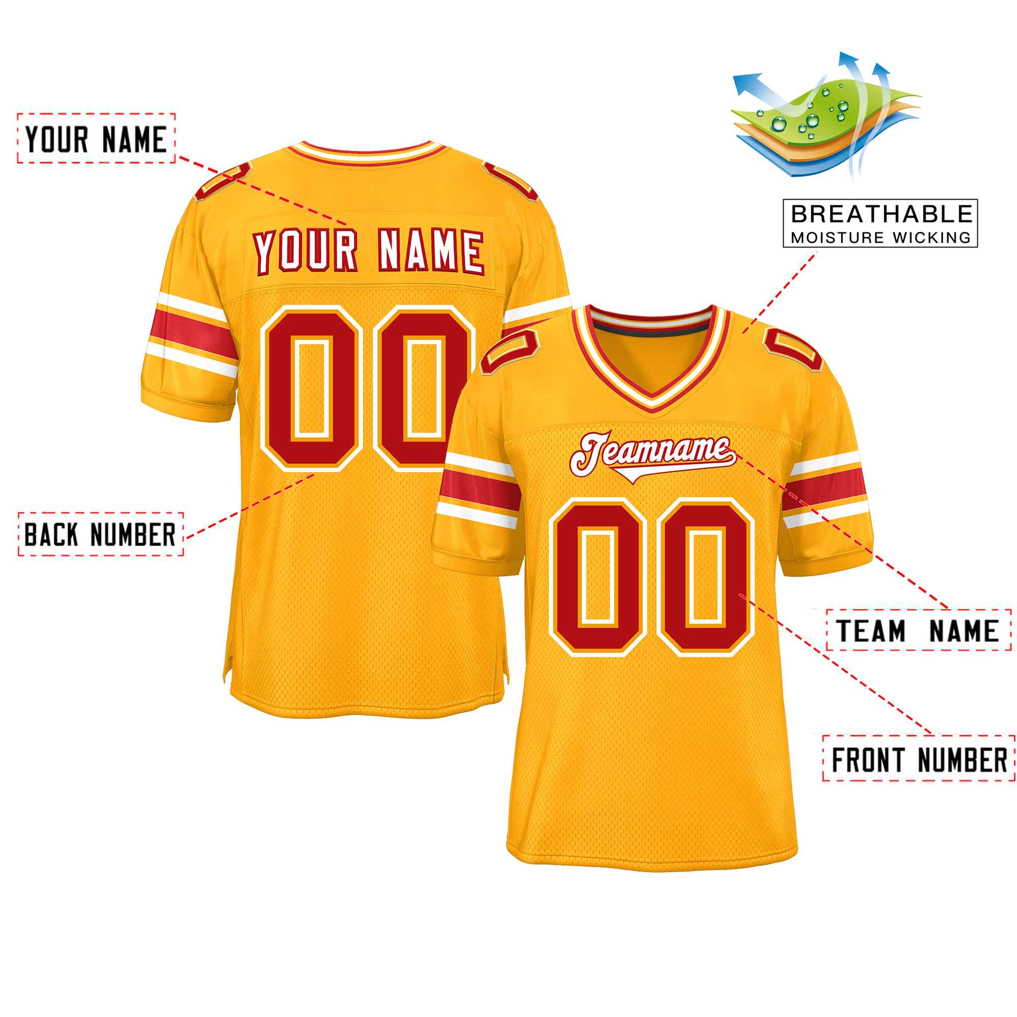 Custom Red Navy-White Classic Style Mesh American Football Jersey | KXKSHOP