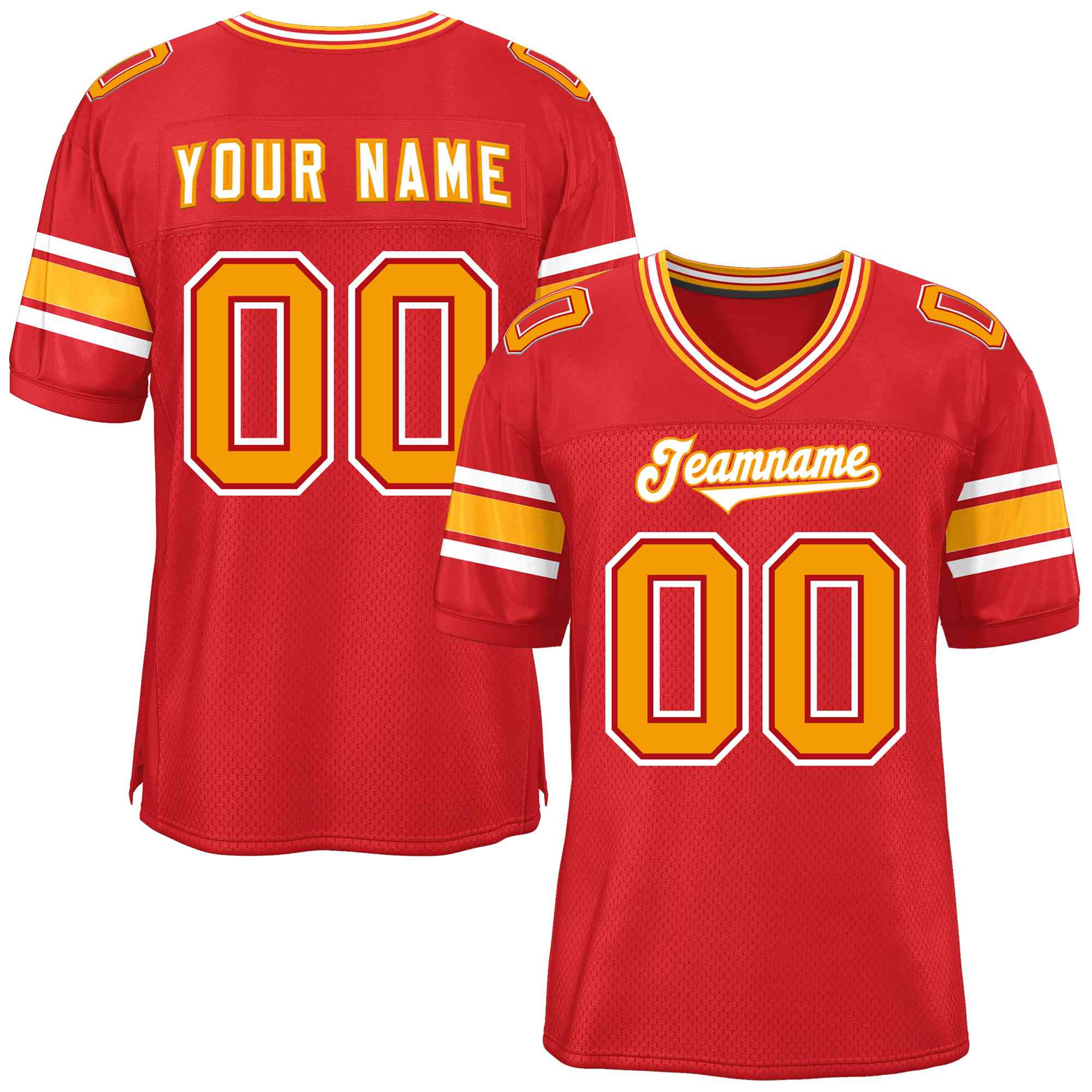 Custom Red Navy-White Classic Style Mesh American Football Jersey | KXKSHOP