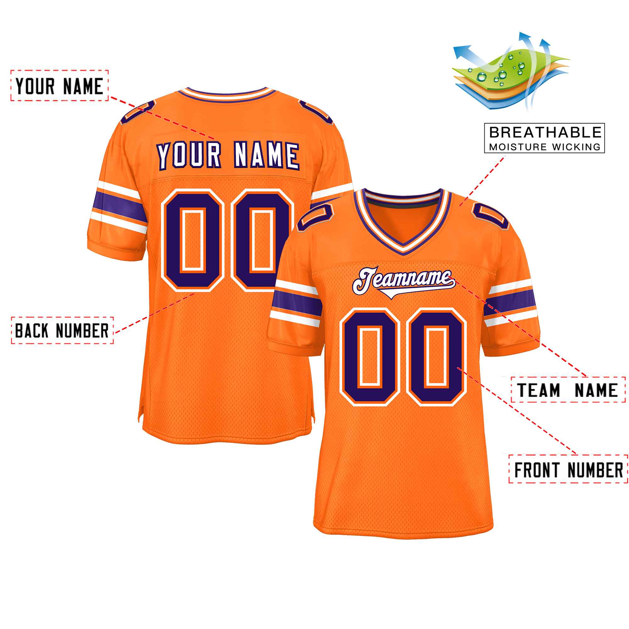 Custom Red Navy-White Classic Style Mesh American Football Jersey | KXKSHOP