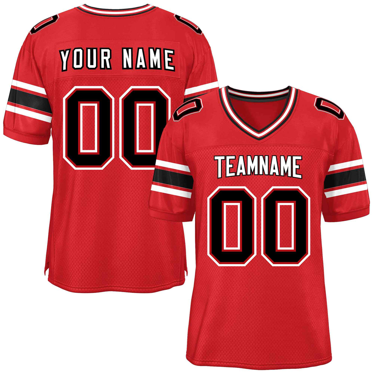 Custom Red Navy-White Classic Style Mesh American Football Jersey | KXKSHOP