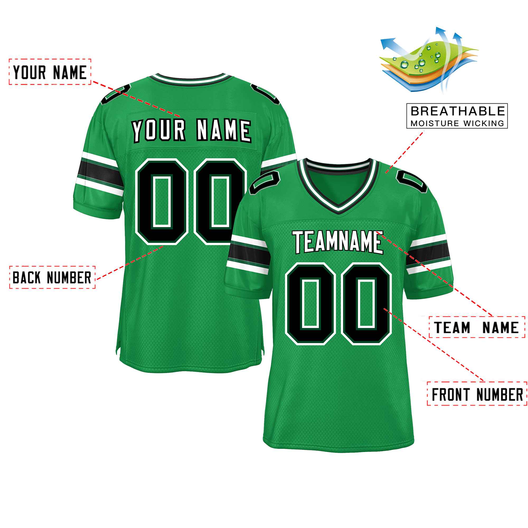 Custom Red Navy-White Classic Style Mesh American Football Jersey | KXKSHOP