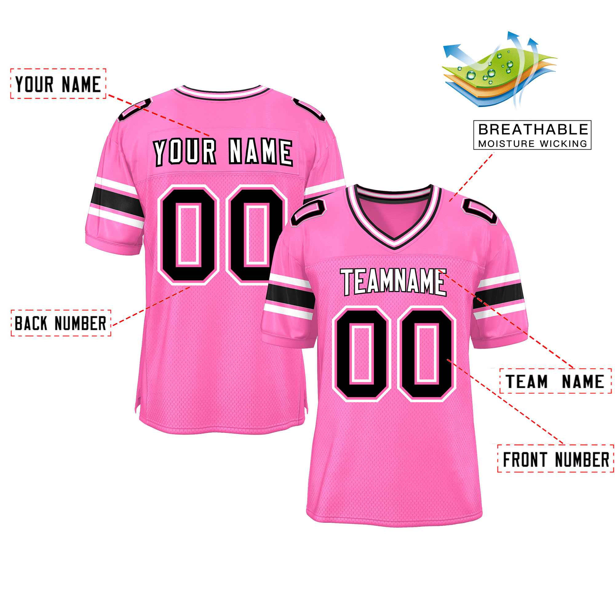 Custom Red Navy-White Classic Style Mesh American Football Jersey | KXKSHOP