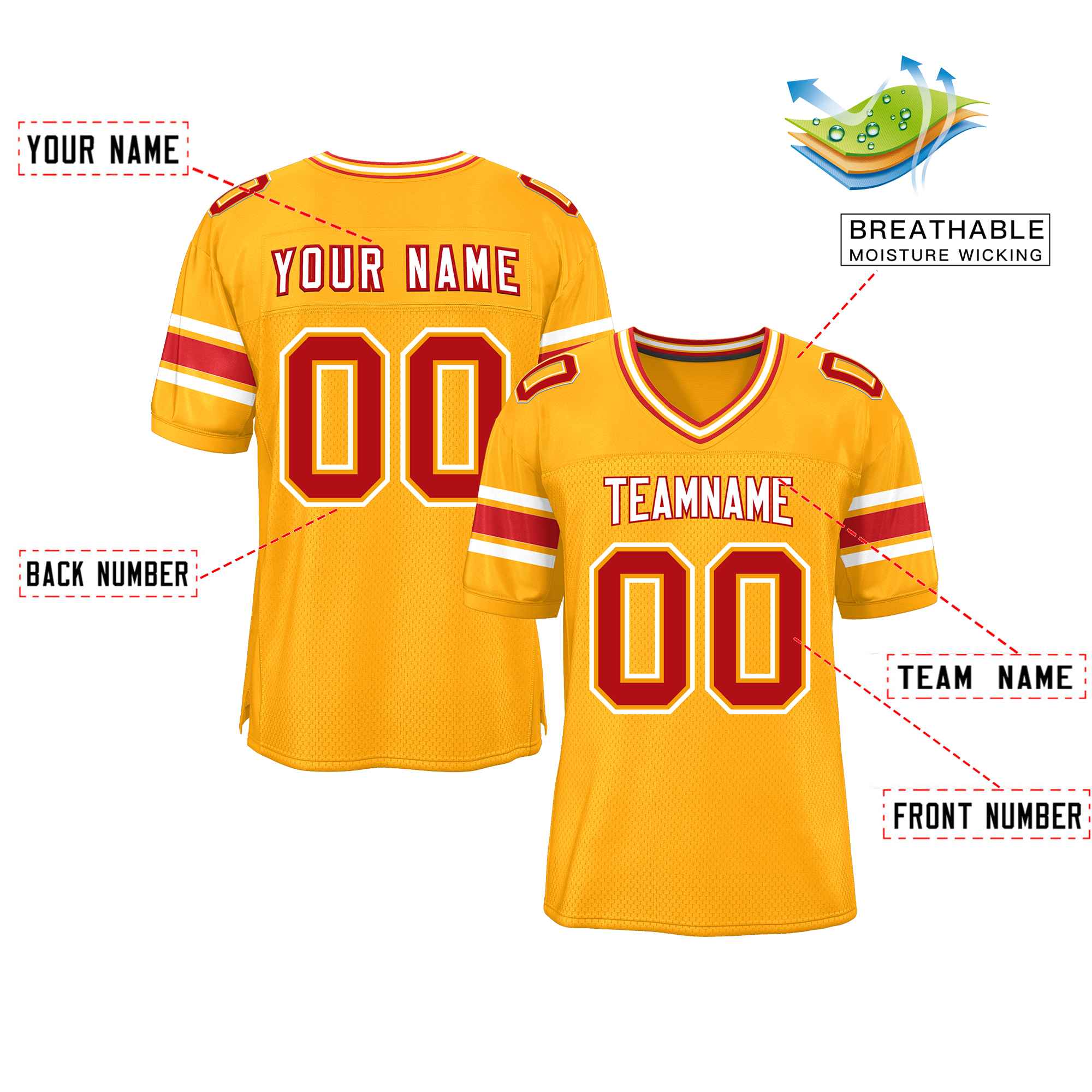 Custom Red Navy-White Classic Style Mesh American Football Jersey | KXKSHOP