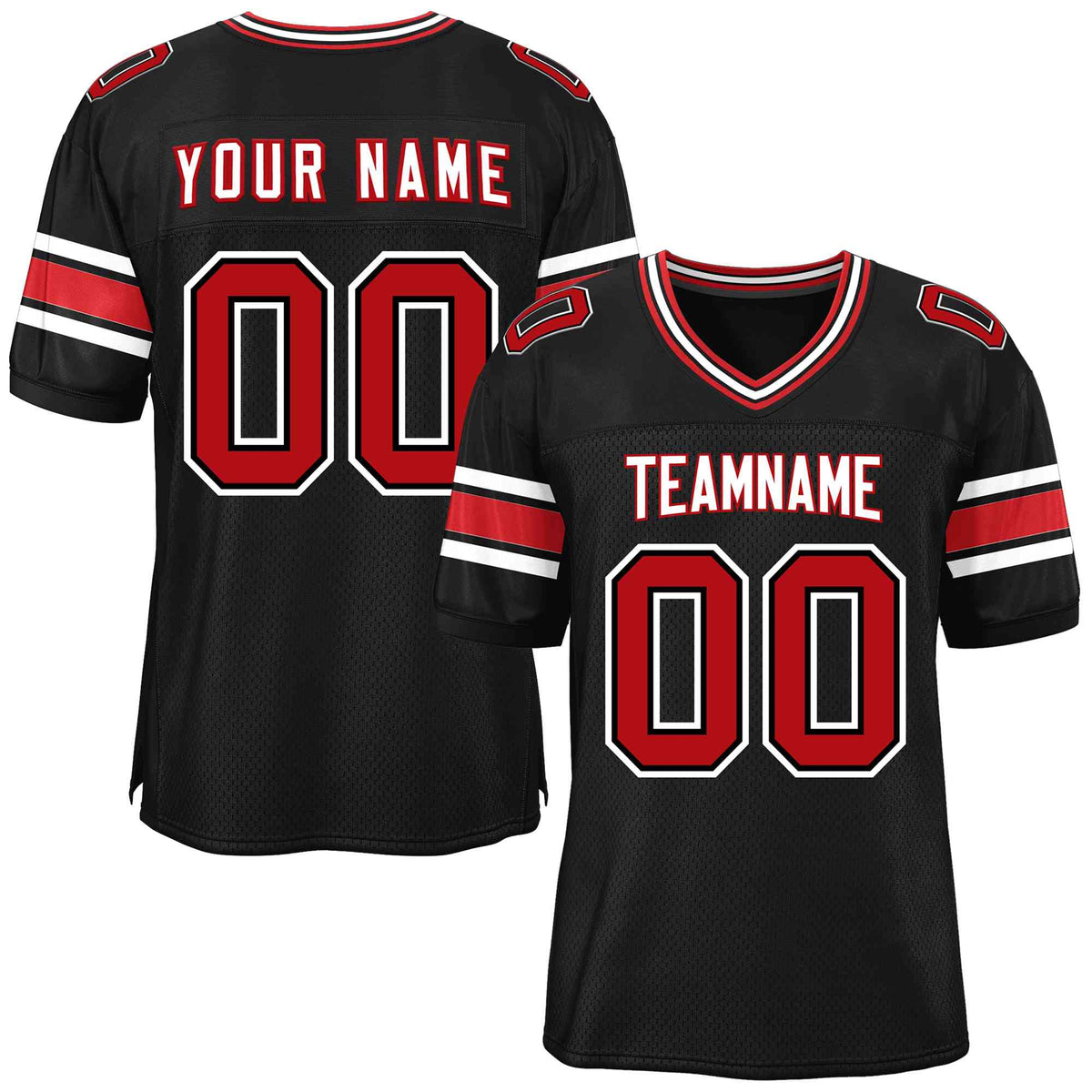 Custom Red Navy-White Classic Style Mesh American Football Jersey | KXKSHOP