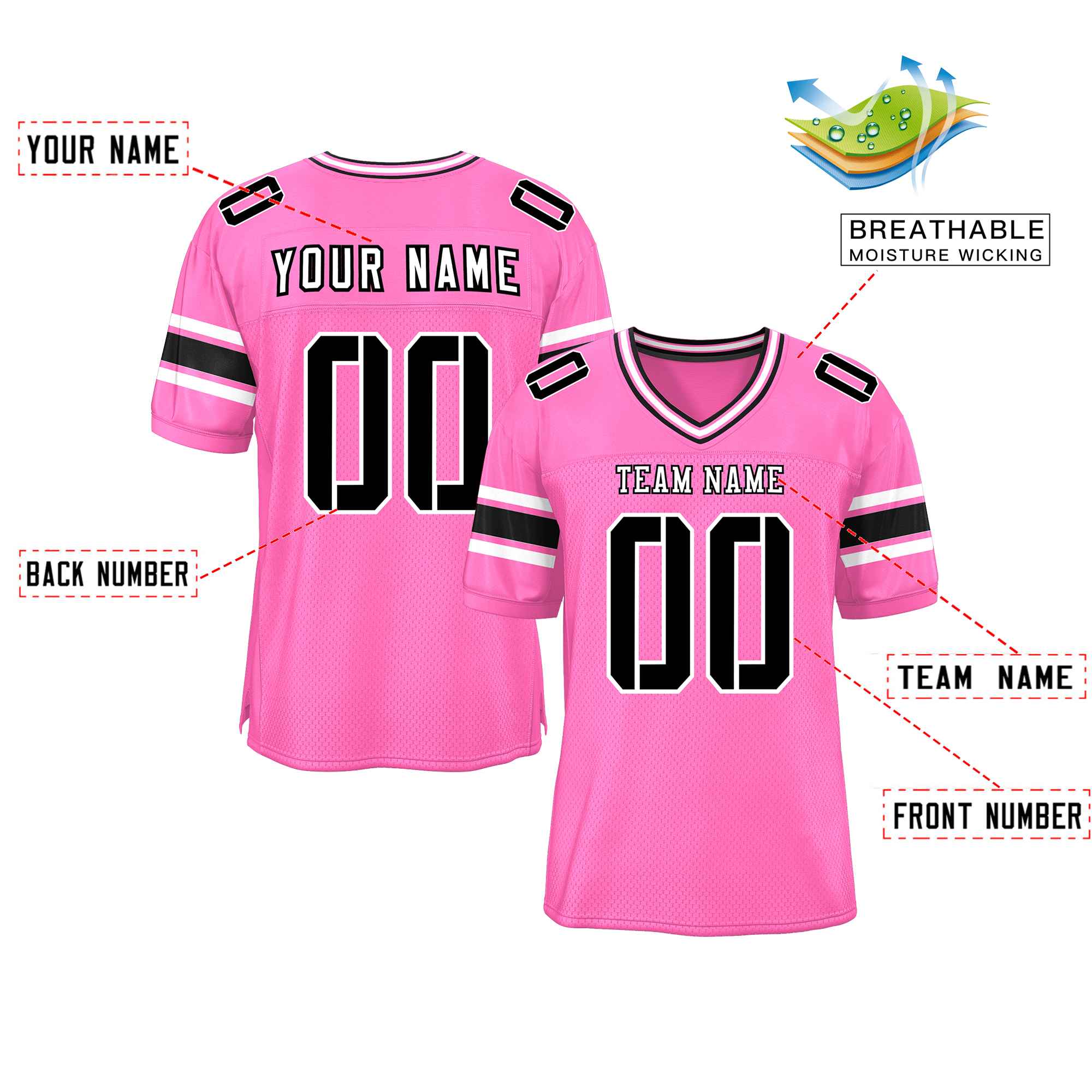 Custom Red Navy-White Classic Style Mesh American Football Jersey | KXKSHOP