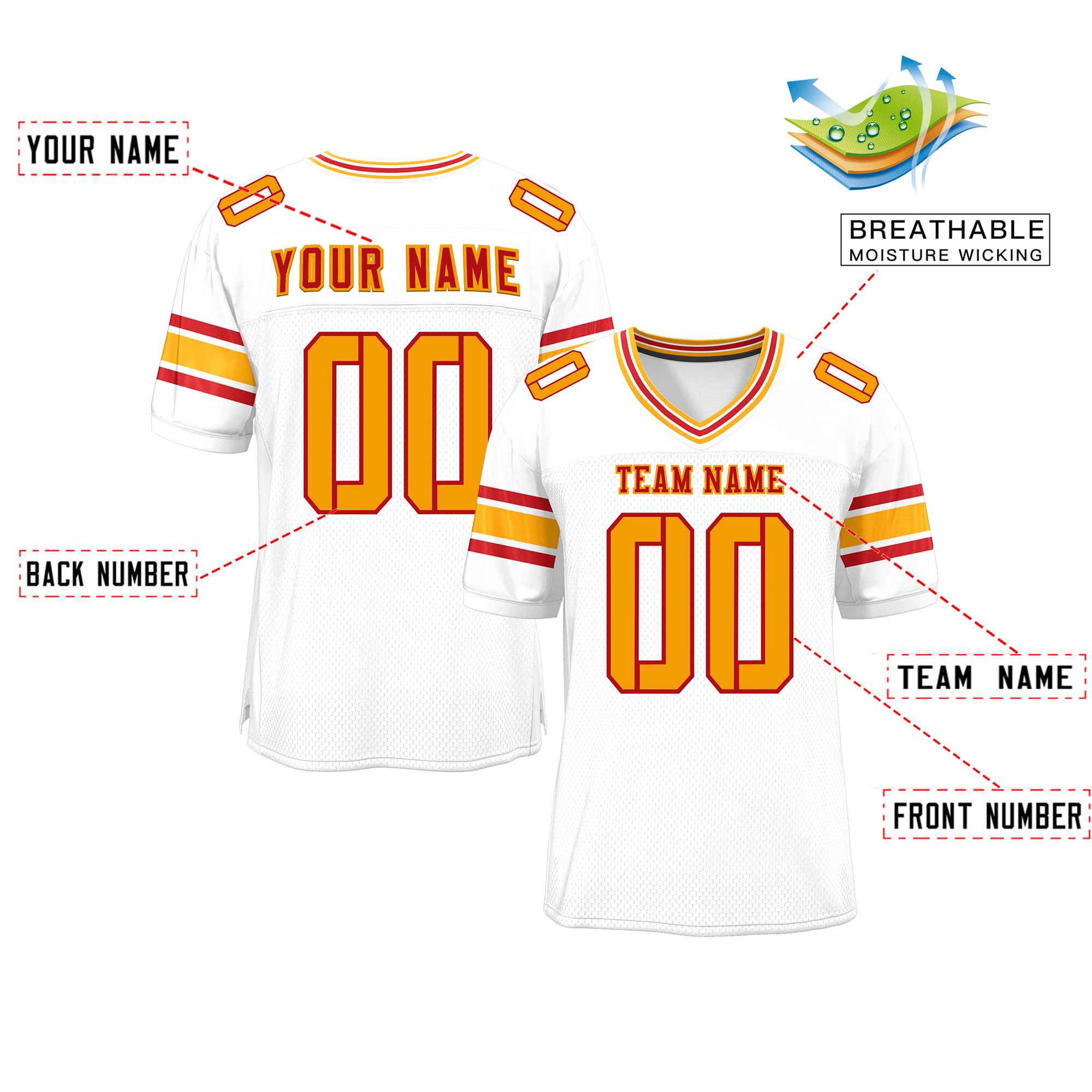 Custom Red Navy-White Classic Style Mesh American Football Jersey | KXKSHOP