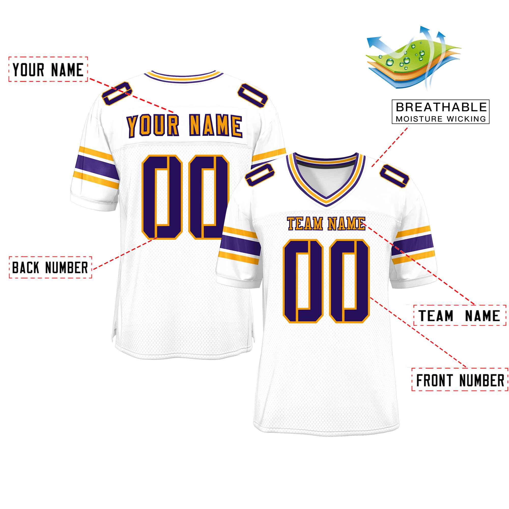 Custom Red Navy-White Classic Style Mesh American Football Jersey | KXKSHOP