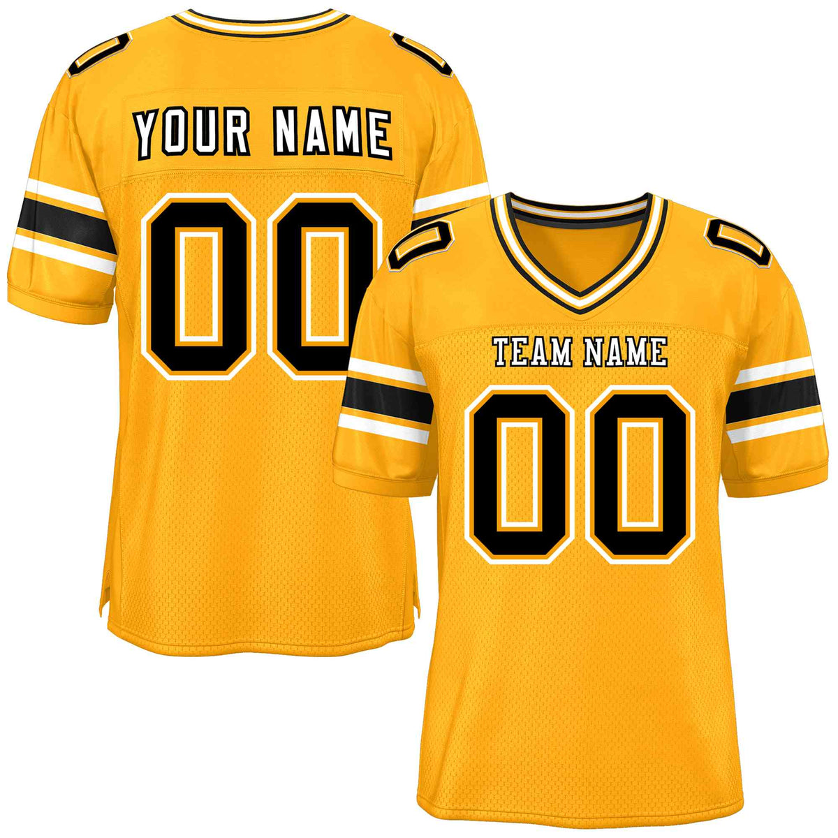 Custom Yellow Personalized Classic American Football Jersey | KXKSHOP