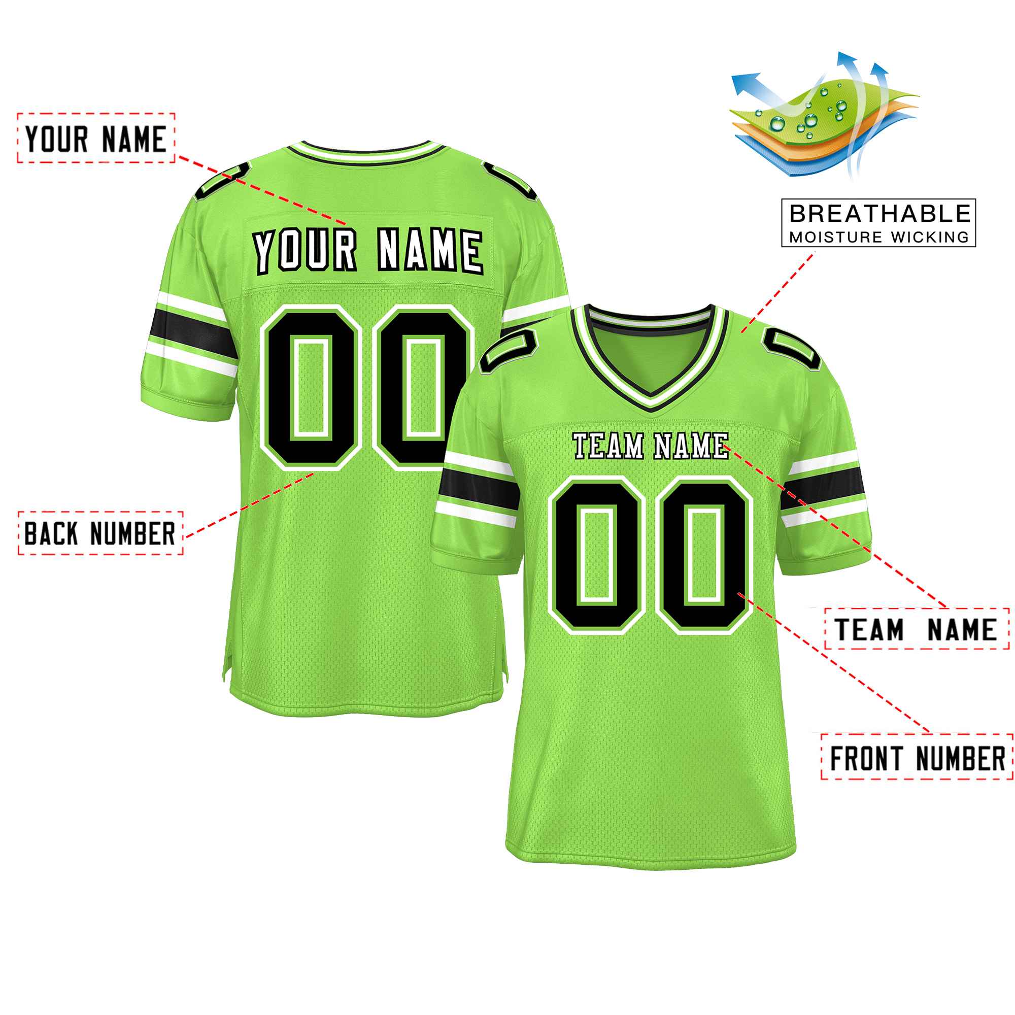 Custom Red Navy-White Classic Style Mesh American Football Jersey | KXKSHOP