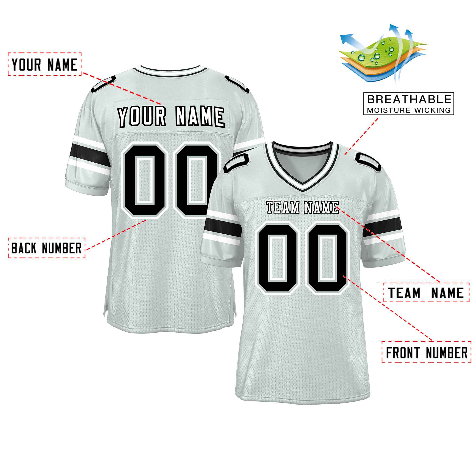 Custom Red Navy-White Classic Style Mesh American Football Jersey | KXKSHOP