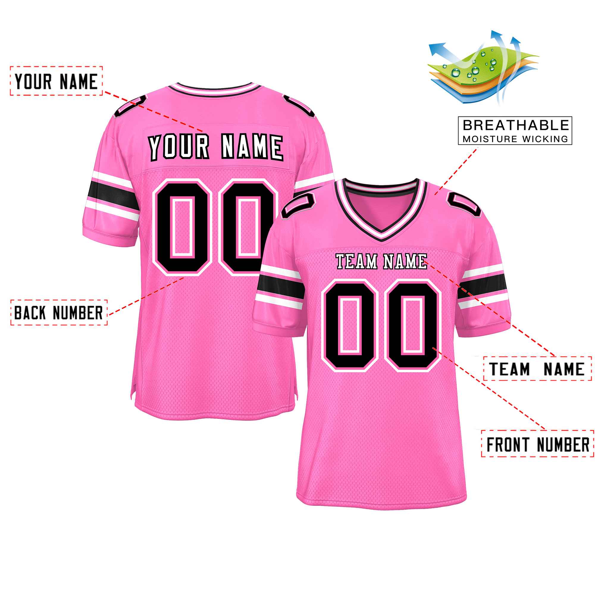 Custom Red Navy-White Classic Style Mesh American Football Jersey | KXKSHOP