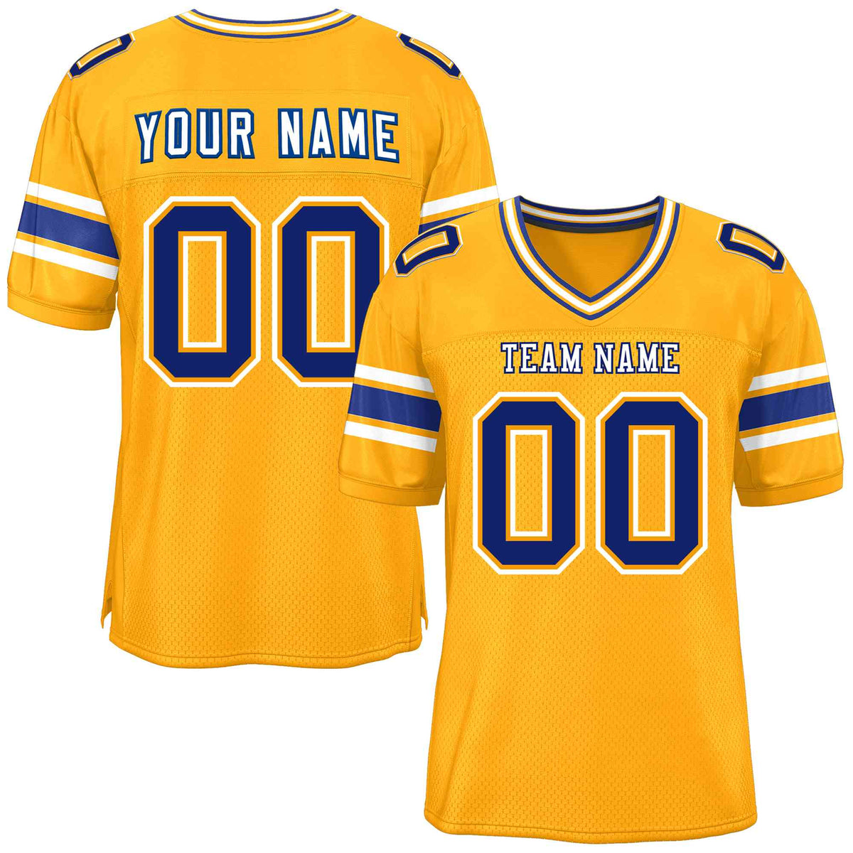 Custom Yellow Personalized Classic American Football Jersey | KXKSHOP
