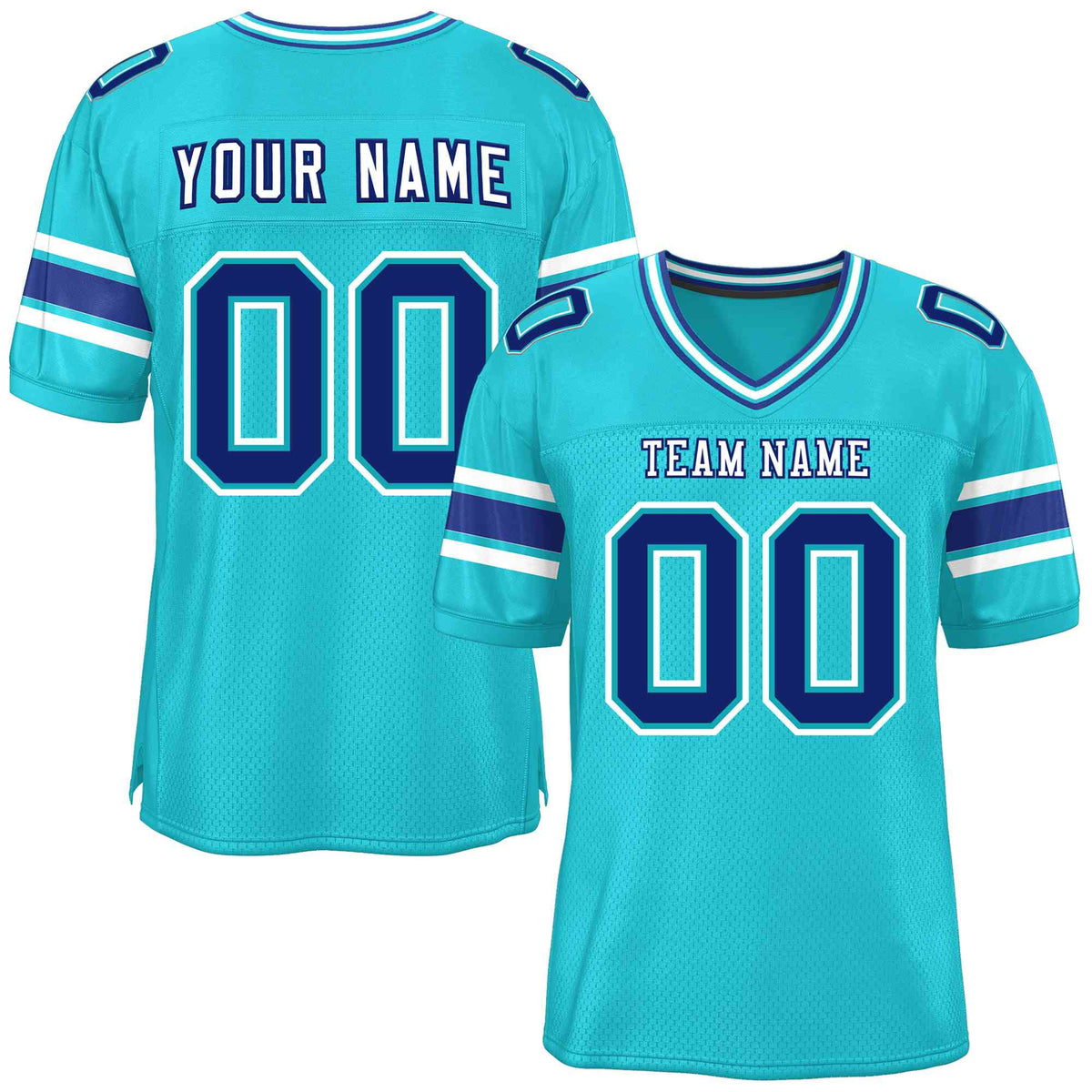 Custom Aqua Personalized Classic American Football Jersey | KXKSHOP