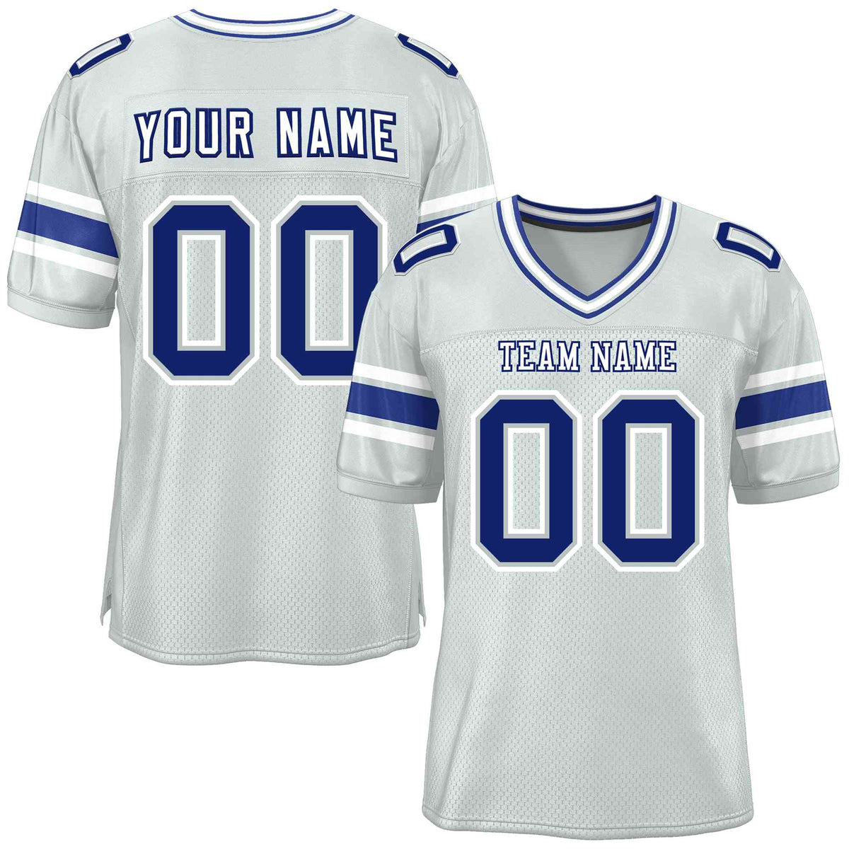 Custom Silver Personalized Classic American Football Jersey | KXKSHOP