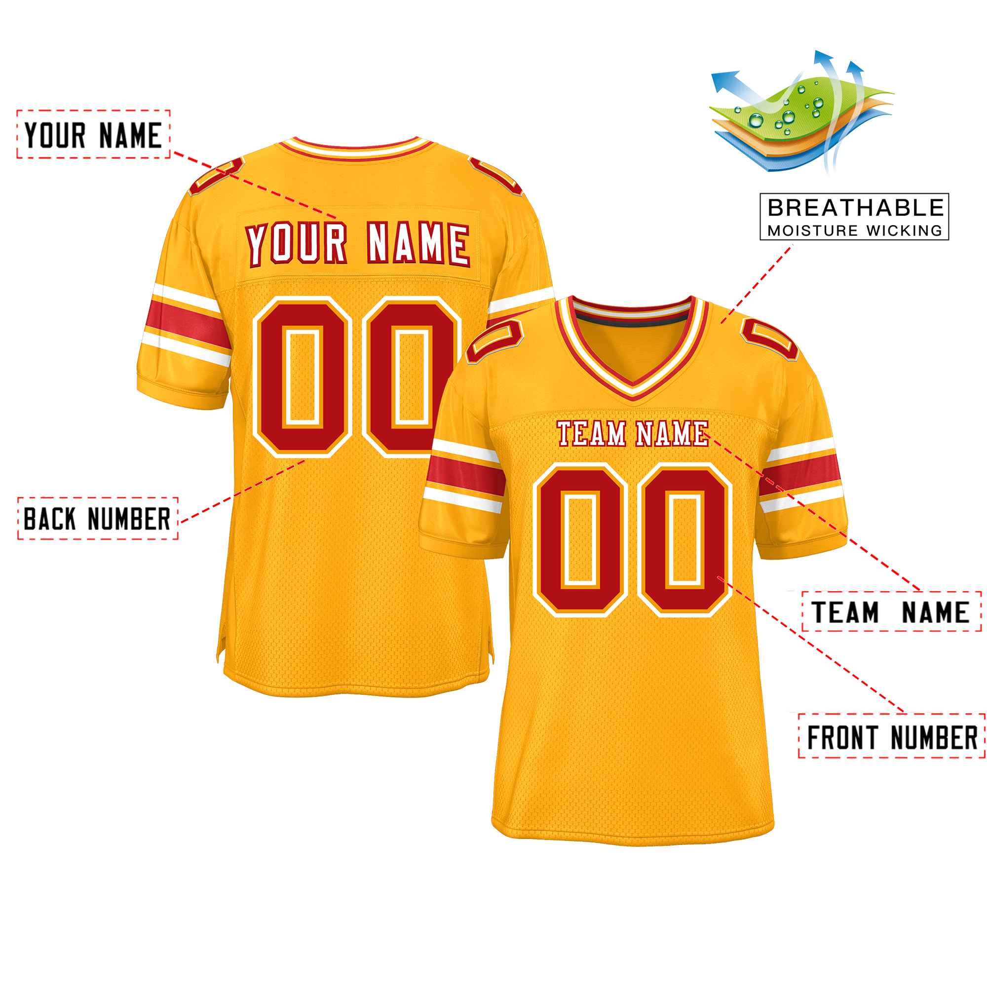 Custom Red Navy-White Classic Style Mesh American Football Jersey | KXKSHOP