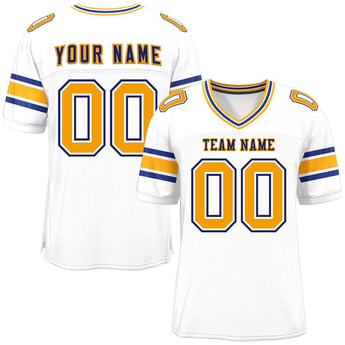 Custom White Personalized Classic American Football Jersey | KXKSHOP