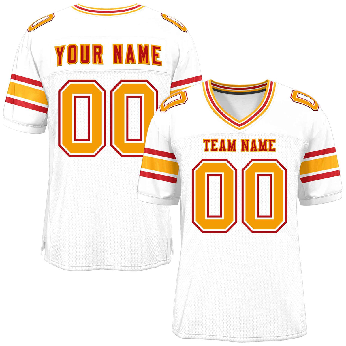 Custom White Personalized Classic American Football Jersey | KXKSHOP
