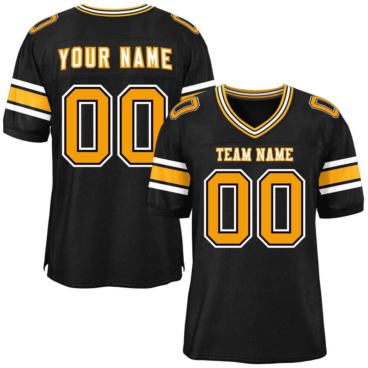 Custom Black Personalized Classic American Football Jersey | KXKSHOP