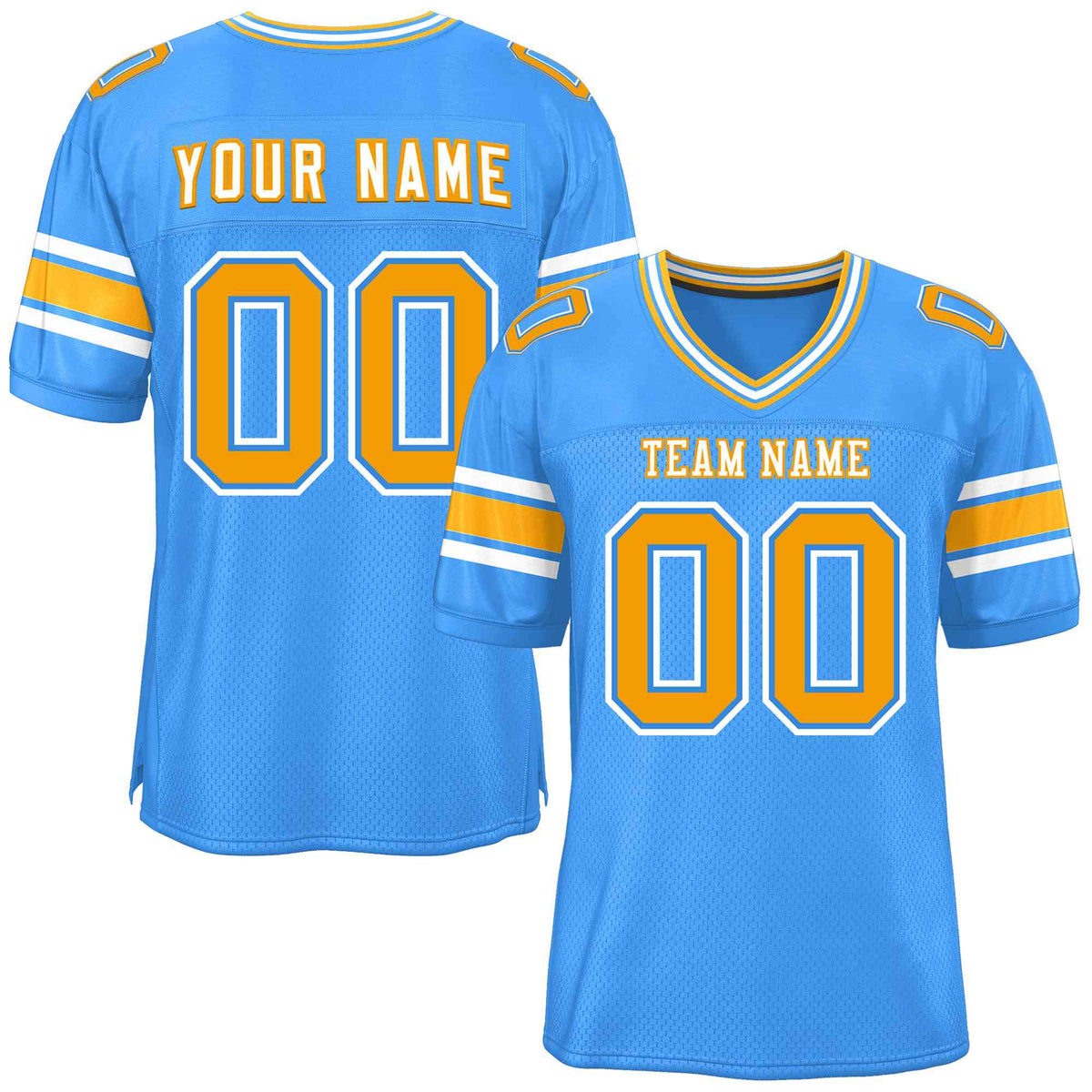 Custom Powder Blue Personalized Classic American Football Jersey | KXKSHOP