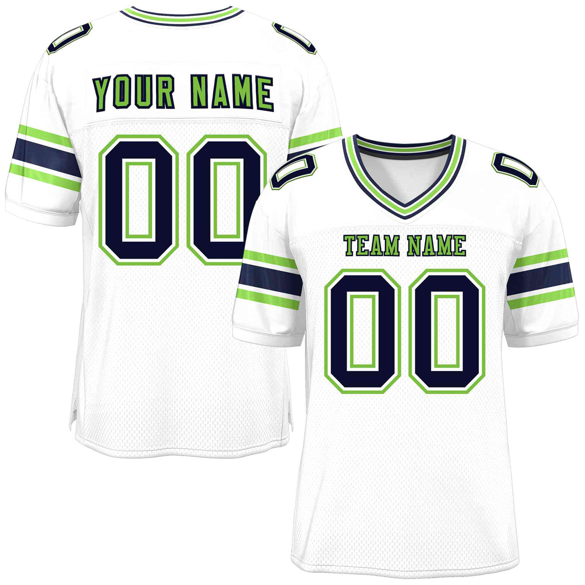 Custom White Personalized Classic American Football Jersey | KXKSHOP