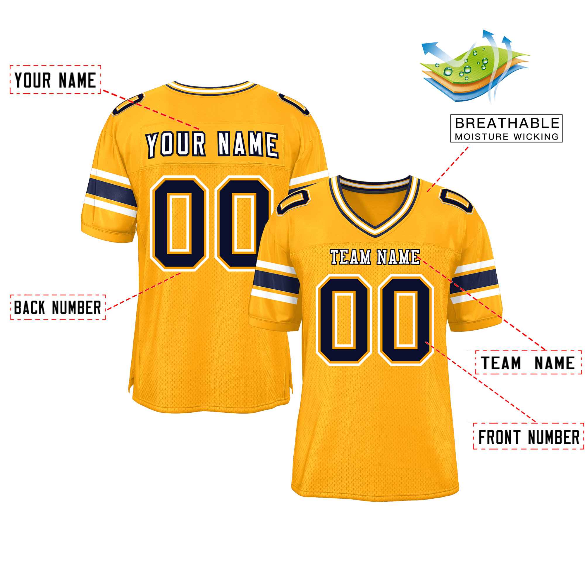 Custom Red Navy-White Classic Style Mesh American Football Jersey | KXKSHOP