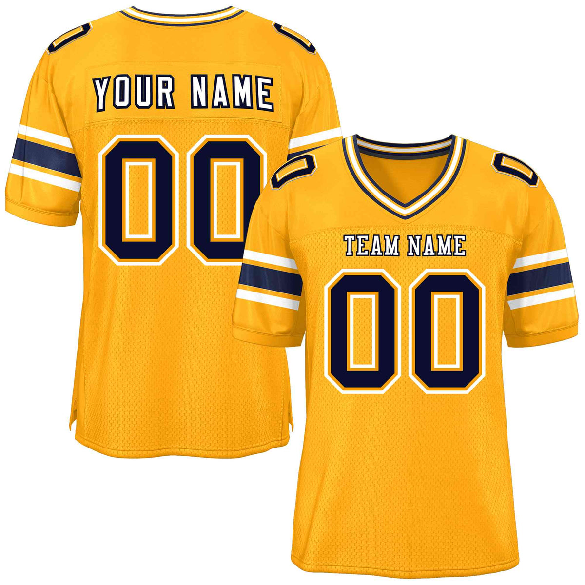 Custom Yellow Personalized Classic American Football Jersey | KXKSHOP