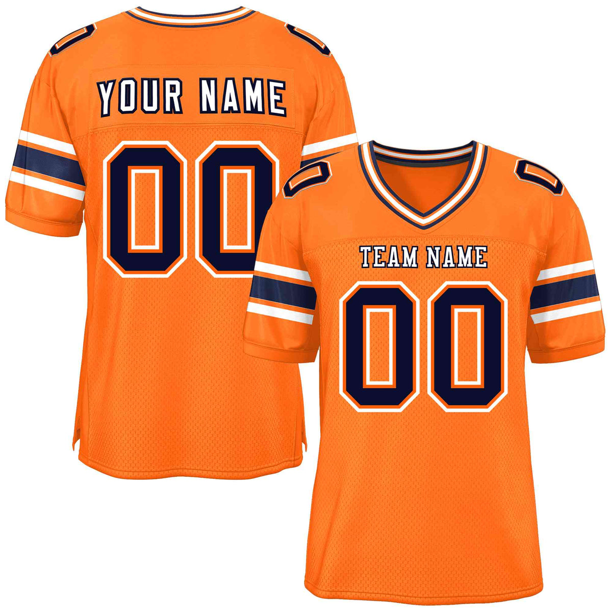 Custom Orange Personalized Classic American Football Jersey | KXKSHOP