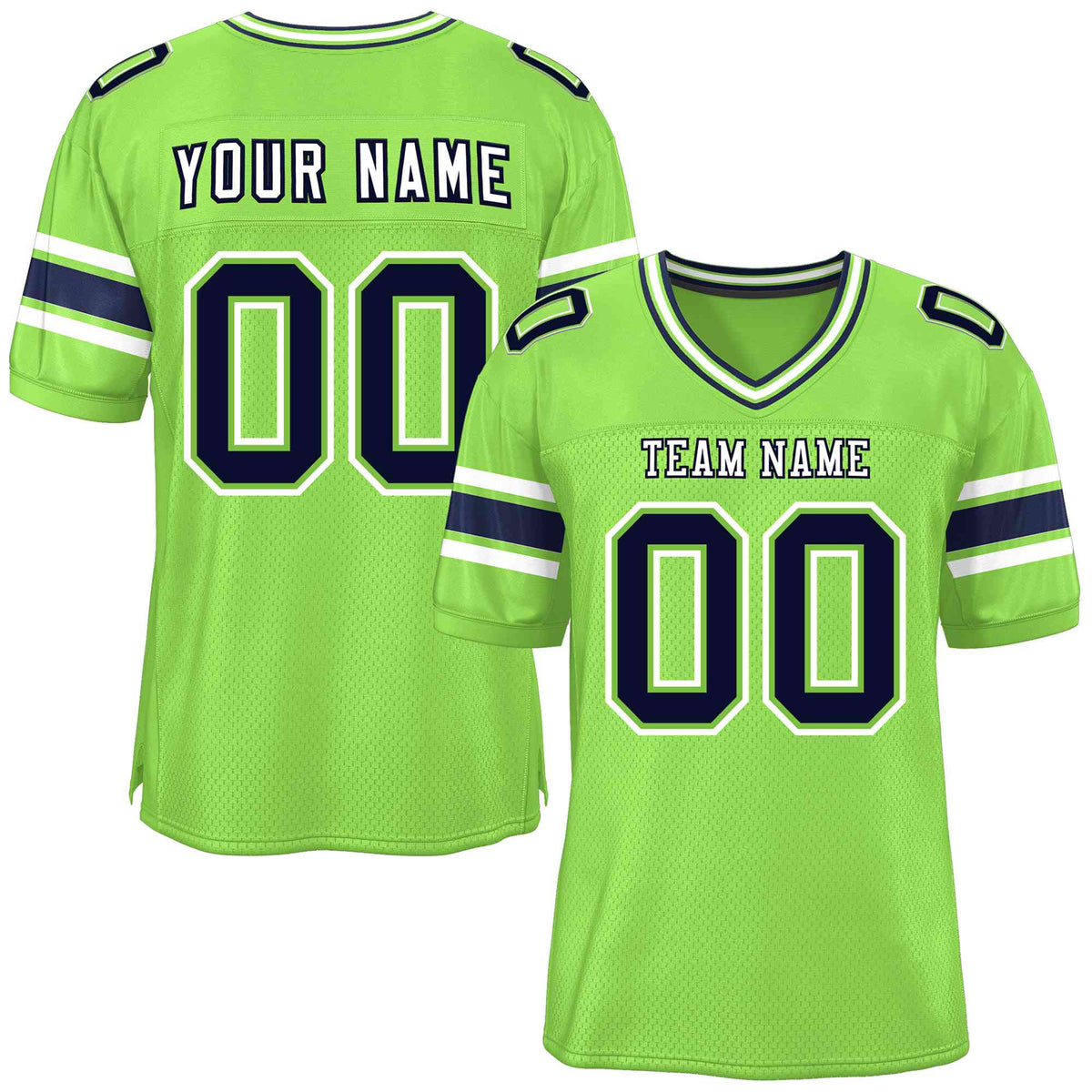 Custom Neon Green Personalized Classic American Football Jersey | KXKSHOP